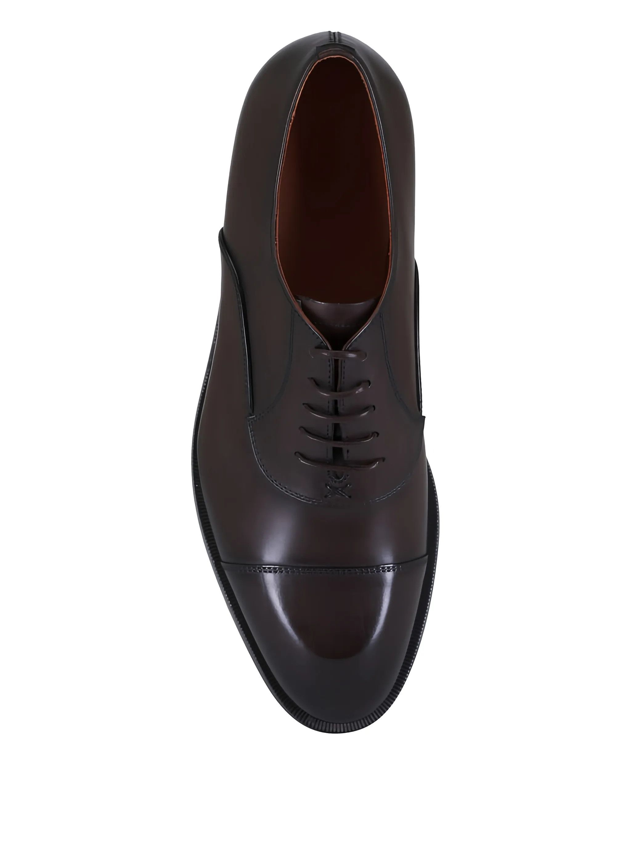 Ermenegildo Zegna os11x0226 Leather Torino Oxford Shoes in Dark Brown Size US 8 / EU 41 - 3 Thumbnail