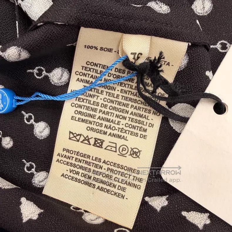Hermes Hermes Black and White Neck Tie Bell Silk Dress Size XS / US 0-2 / IT 36-38 - 4 Thumbnail
