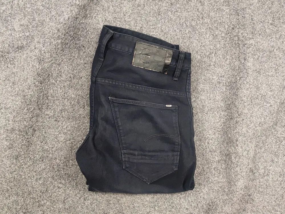G-Star G Star Raw Arc 3d Slim Coj Dark Waxed Denim Jeans LBG Style Size US 31 - 1 Thumbnail