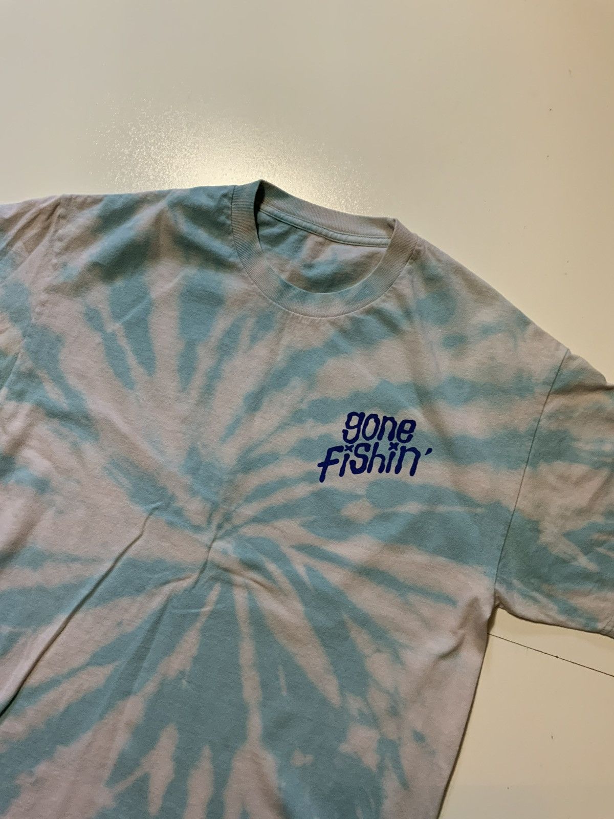 Other Gone Fishin By Dirt Cobain Fish Beer Bottle Tie Dye T-Shirt Size US M / EU 48-50 / 2 - 4 Thumbnail