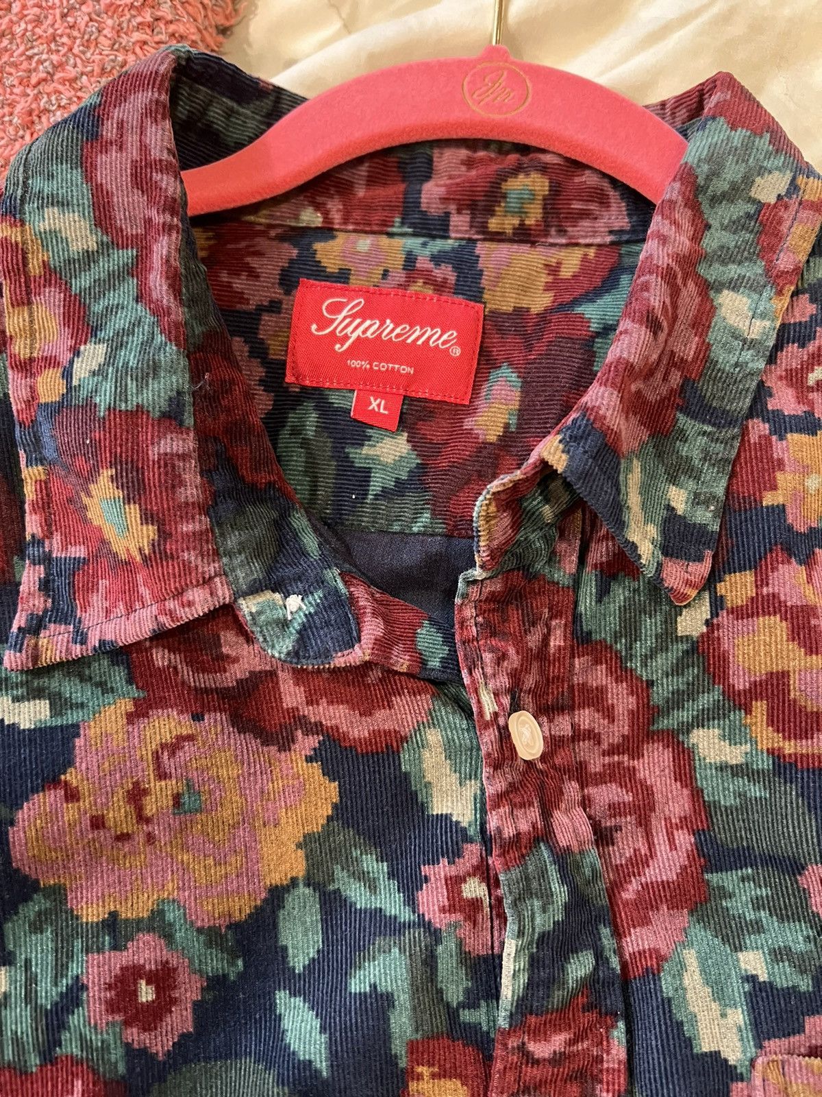 Supreme Supreme Digi Floral Corduroy Shirt Size US XL / EU 56 / 4 - 4 Thumbnail