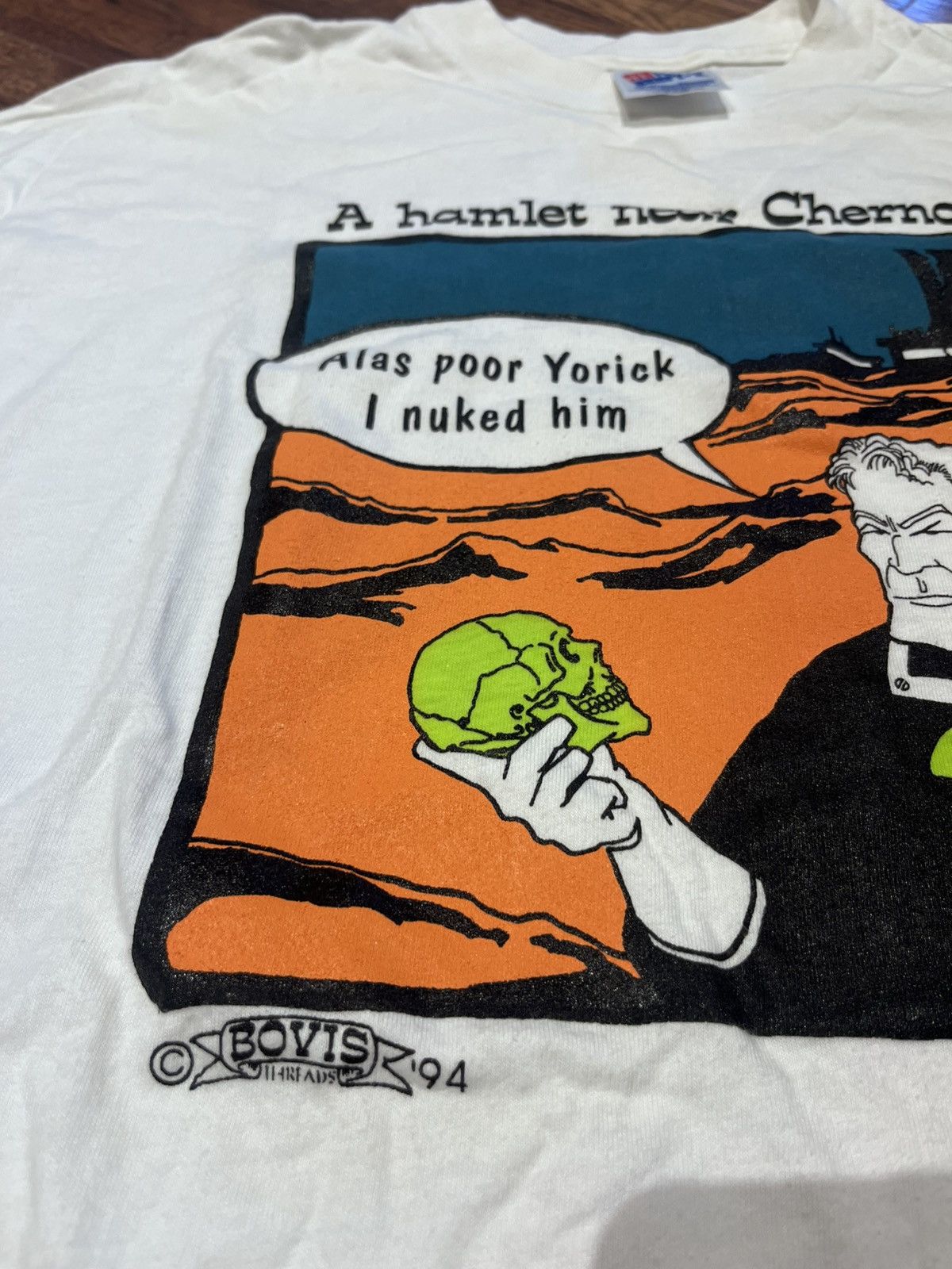 Hanes Vintage Shakespeare Hamlet ‘Parody’ 1994 Shirt Chernobyl Tee Size US XL / EU 56 / 4 - 2 Thumbnail