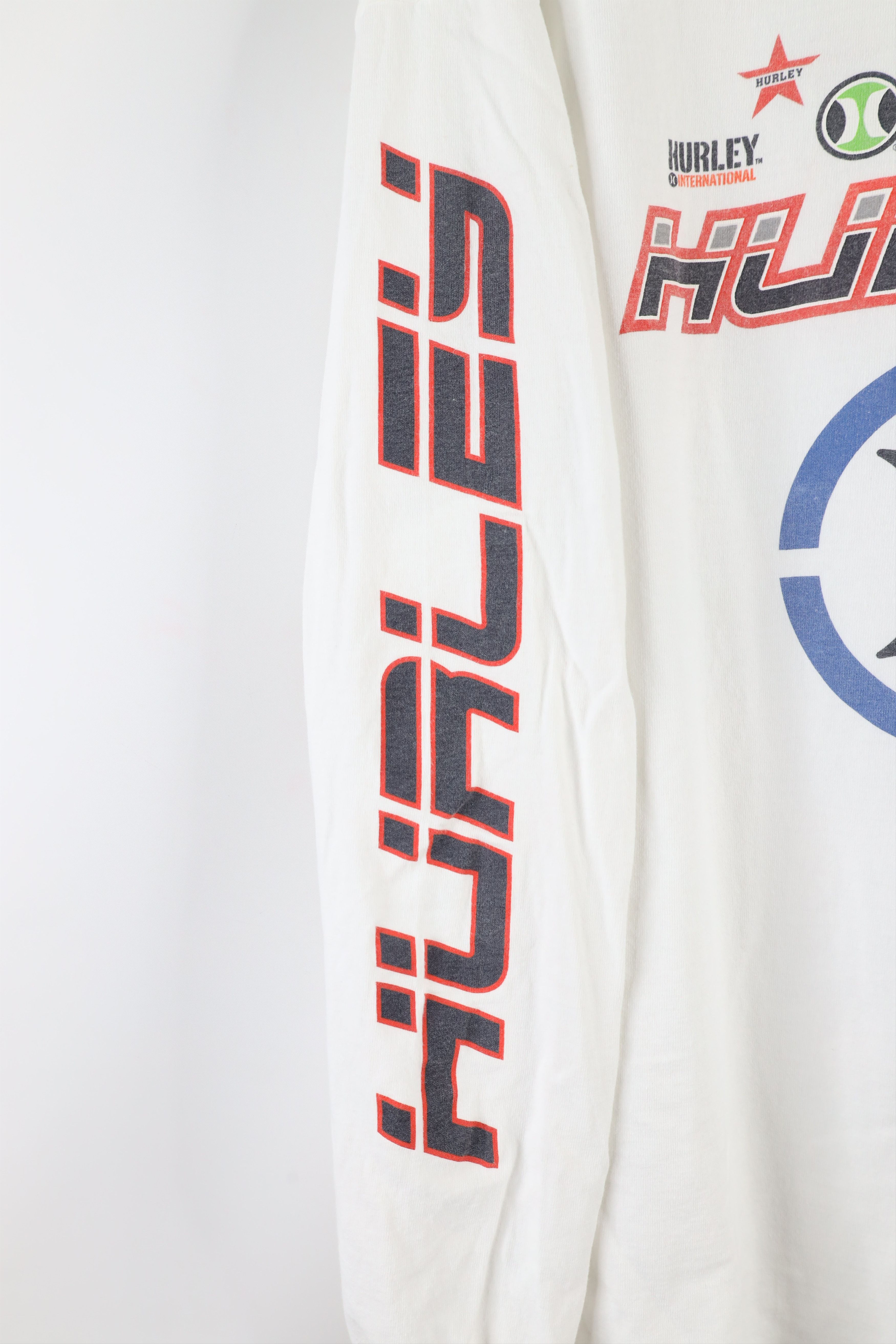 Hurley Vintage 90s Hurley t Surfing Long Sleeve T-Shirt White USA Size US L / EU 52-54 / 3 - 7 Thumbnail