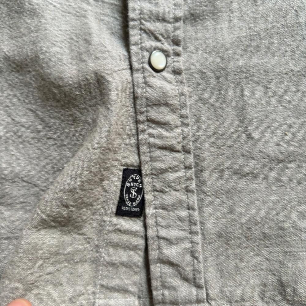 Todd Snyder Todd Snyder X Three Looms Size Small Grey Pearl Snap Shirt Size US S / EU 44-46 / 1 - 9 Thumbnail