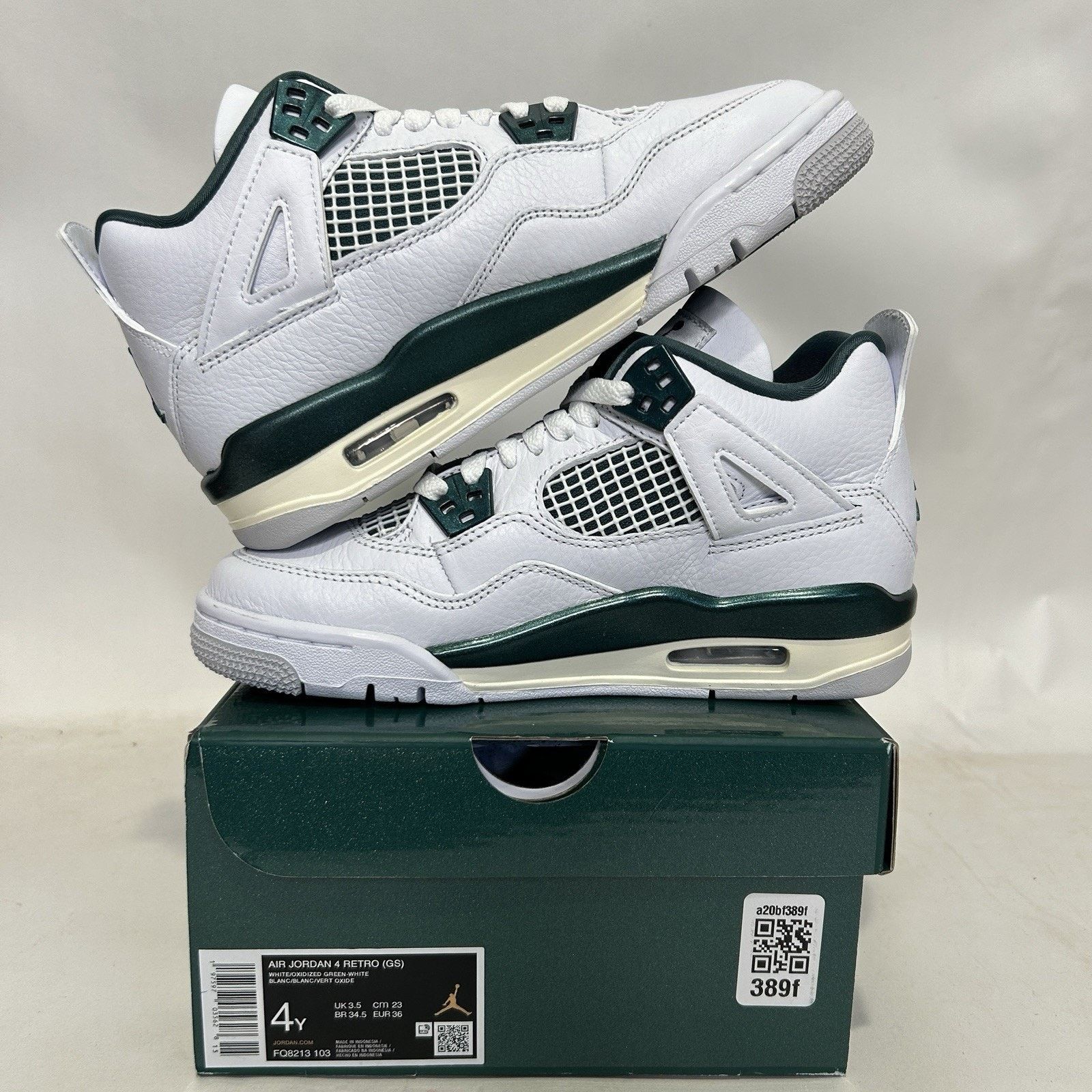 Jordan Brand Nike Air Jordan 4 Retro GS “Oxidized Green” Size US 5.5 / IT 35.5 - 3 Thumbnail