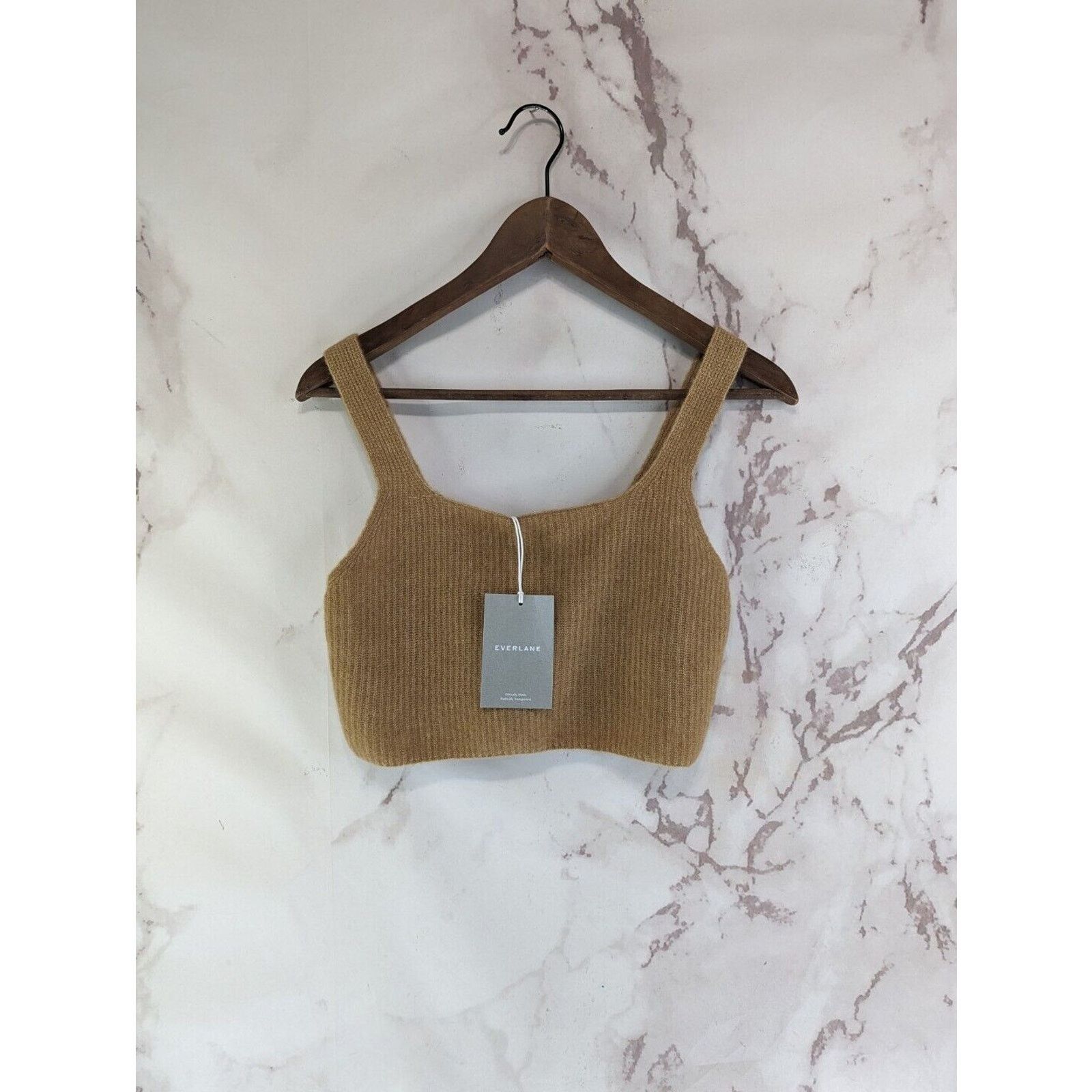 Everlane Everlane Tank Top Women XS Camel Cami Sweater Crop Wool Yak Size S / US 4 / IT 40 - 1 Thumbnail