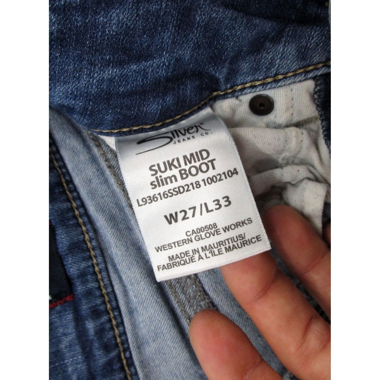 Silver Jeans Co. Silver SUKI Denim Blue Stretch Denim Jean Shorts Size 27 Cut Offs Womens Regular Blue 5-Pocket Basic Vintage: No Size 27" / US 4 / IT 40 - 3 Thumbnail