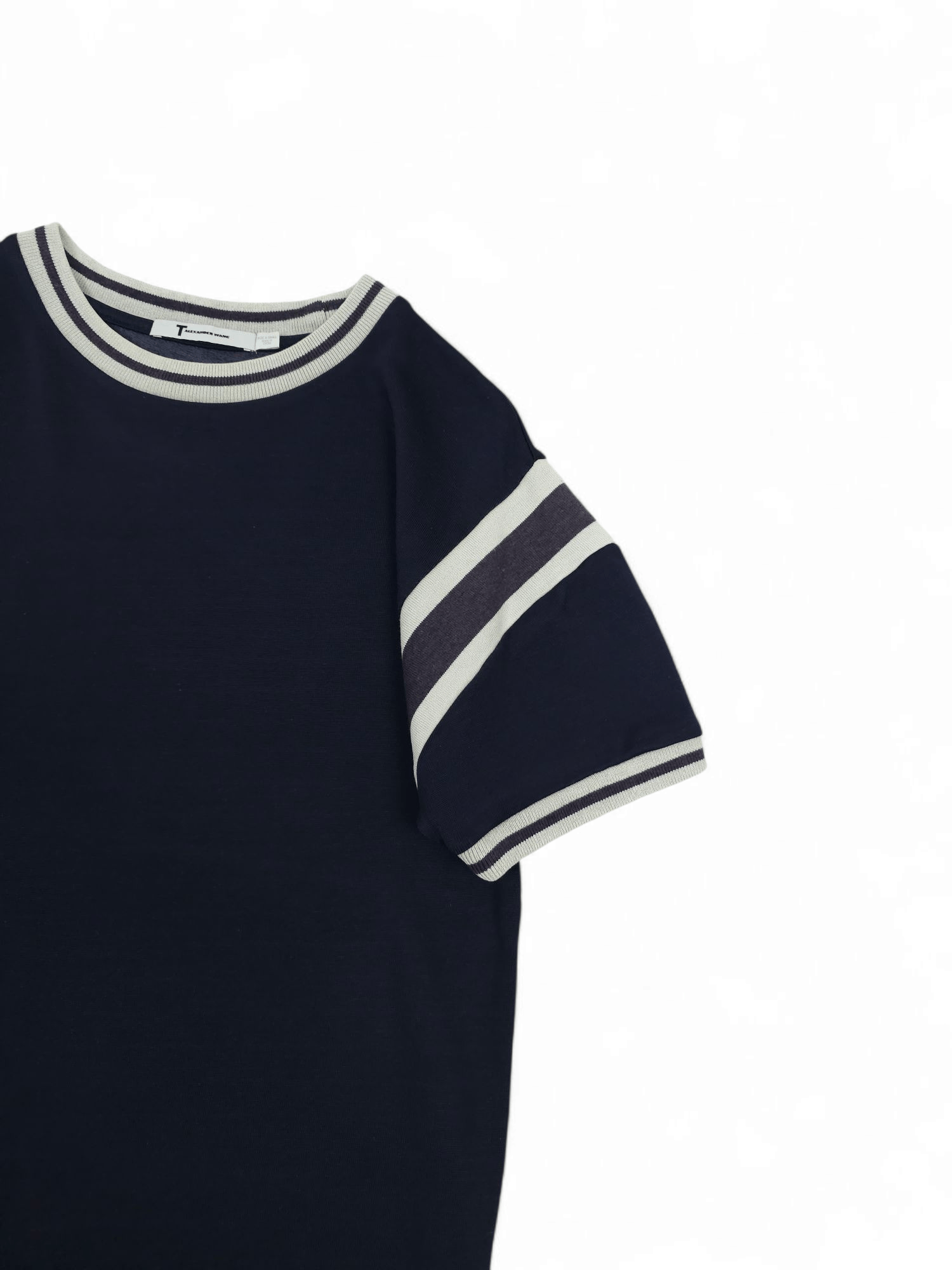 Alexander Wang 💎 Alexander Wang Navy Black Blouse T-shirt Size XS / US 0-2 / IT 36-38 - 4 Thumbnail