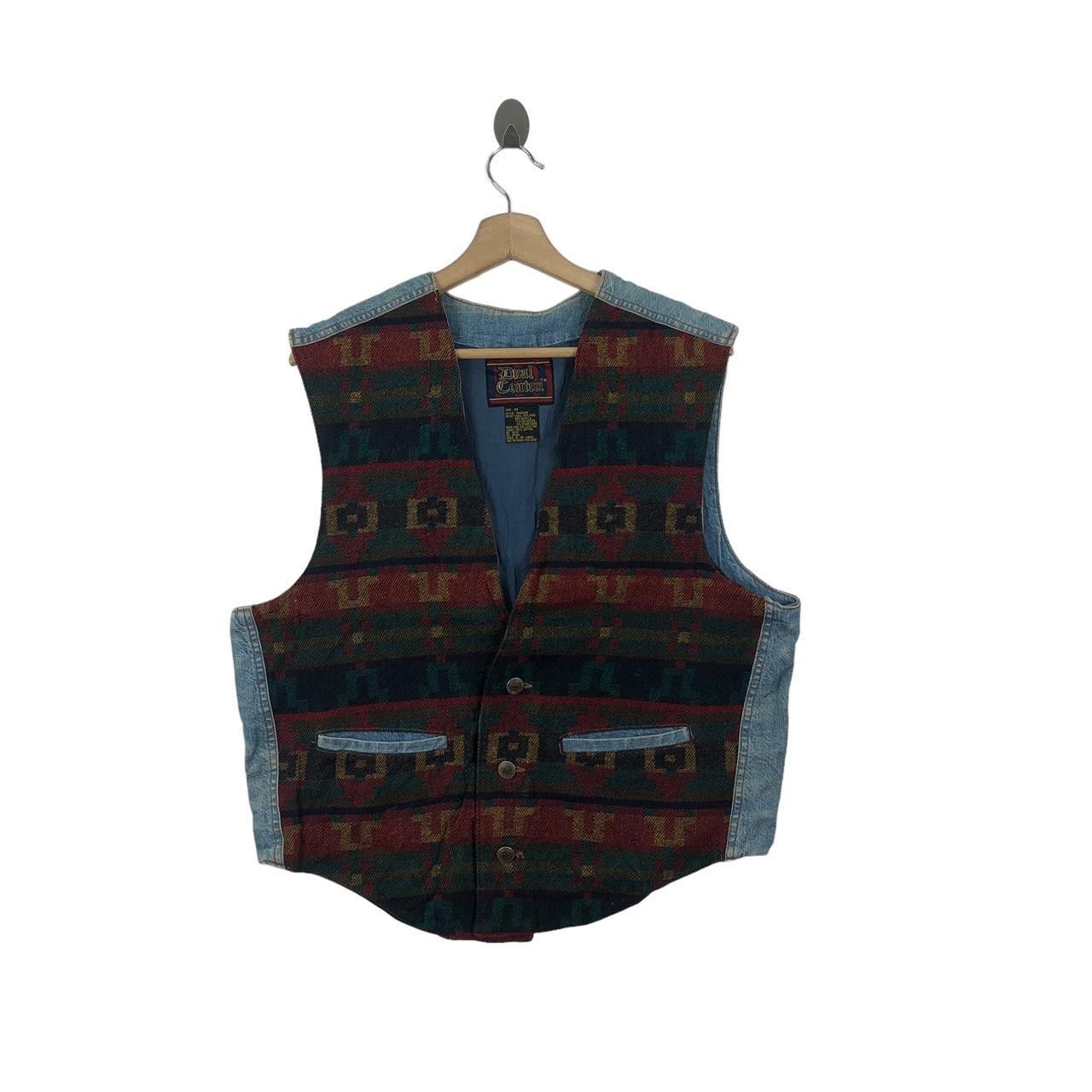 Vintage Vintage DUAL CONTROL AZTEC Navajo Western Denim Vest Jacket Size M / US 6-8 / IT 42-44 - 1 Thumbnail