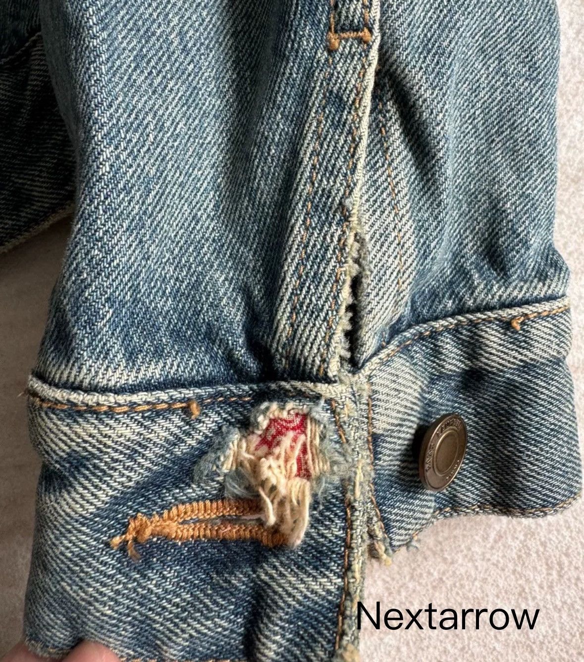 Saint Laurent Paris × Yves Saint Laurent Saint Laurent Cashew Flower Denim Jacket2412-Nextarrow Size US M / EU 48-50 / 2 - 2 Thumbnail