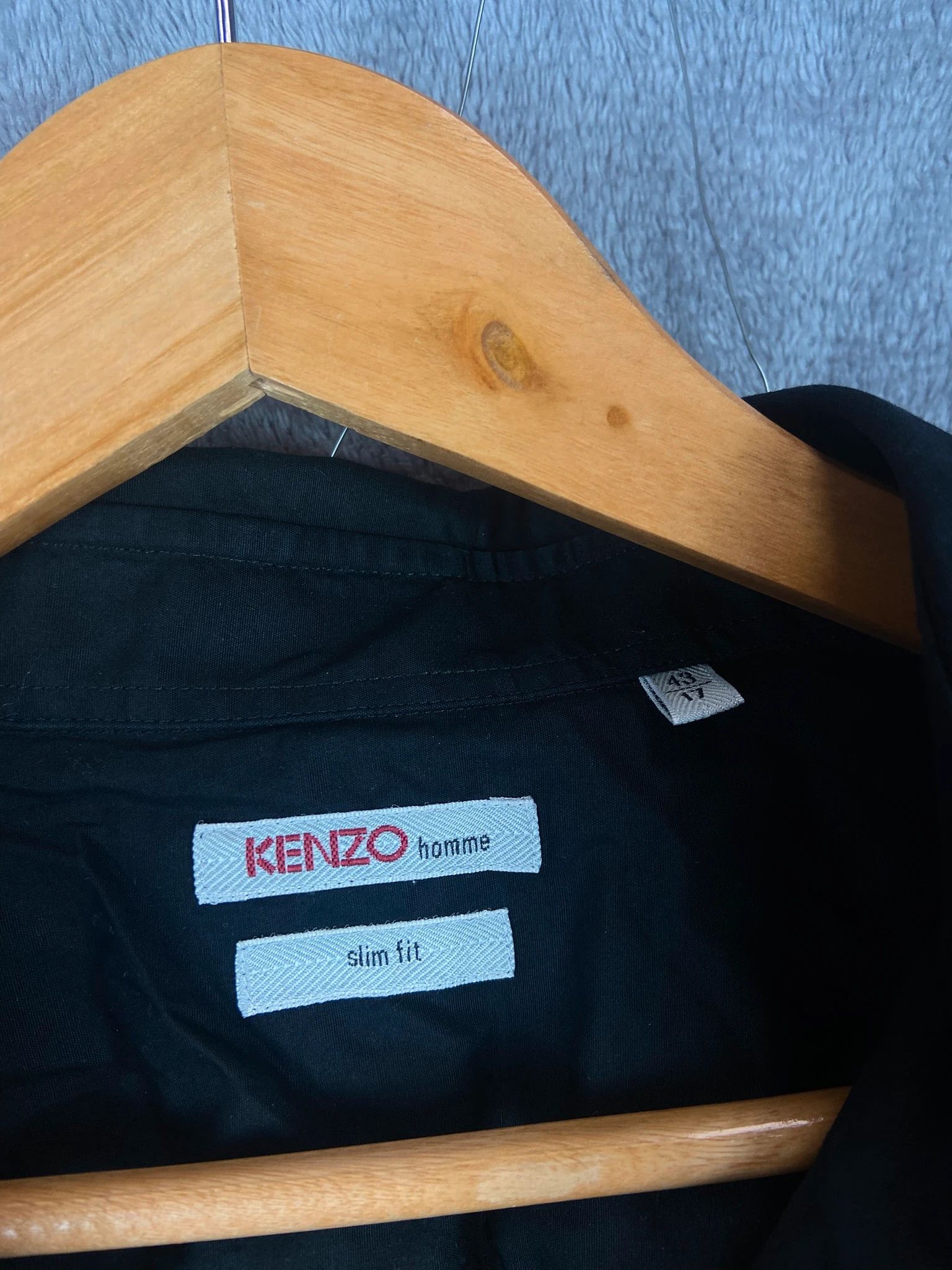 Kenzo Kenzo Classic Black Dress Shirt Size 43 Size US L / EU 52-54 / 3 - 2 Thumbnail