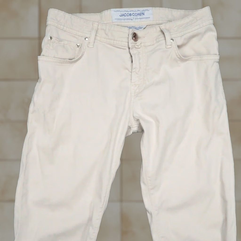 Jacob Cohen Jacob Cohen Jeans Mens 32x28 Stone Cream 5-Pocket Stretch Denim Regular Straight Vintage No N/A Size US 32 / EU 48 - 1 Thumbnail