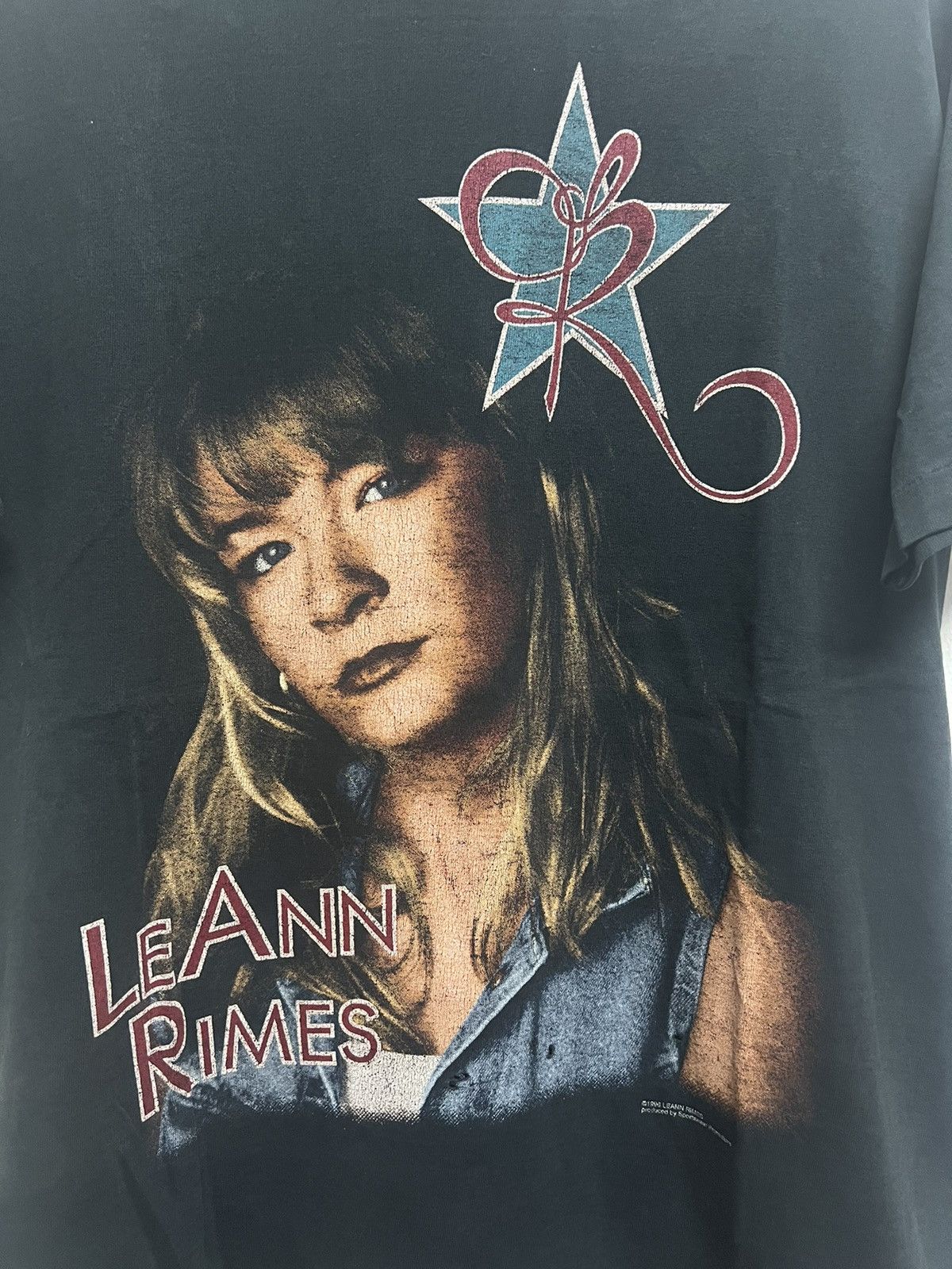Band Tees × Vintage Vintage 90’s Leann Rimes Blue Tour Tee Size US L / EU 52-54 / 3 - 2 Thumbnail