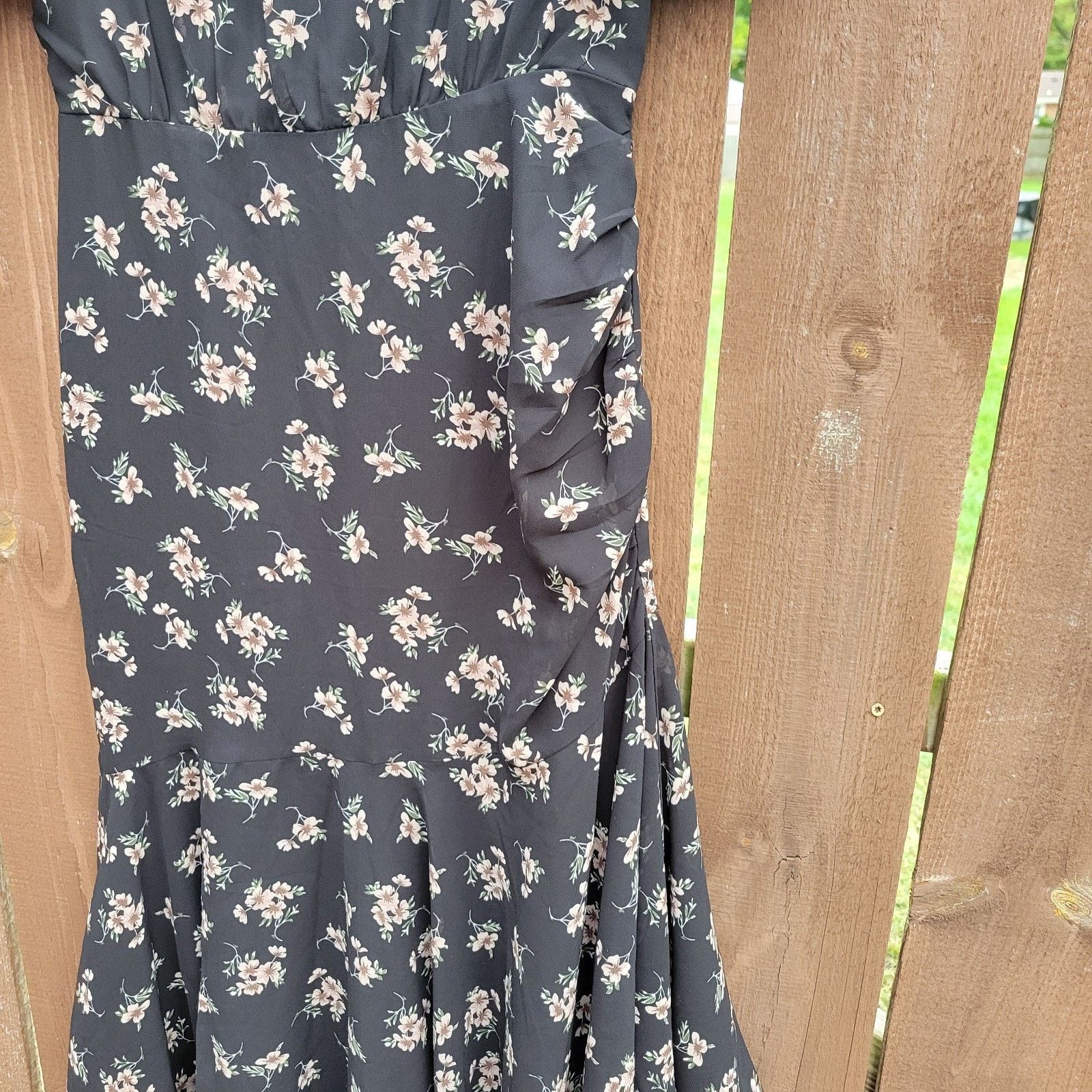 & Other Stories Sugar Lips Kim Balboa Floral Midi Dress S Flutter Sleeve Size S / US 4 / IT 40 - 2 Thumbnail