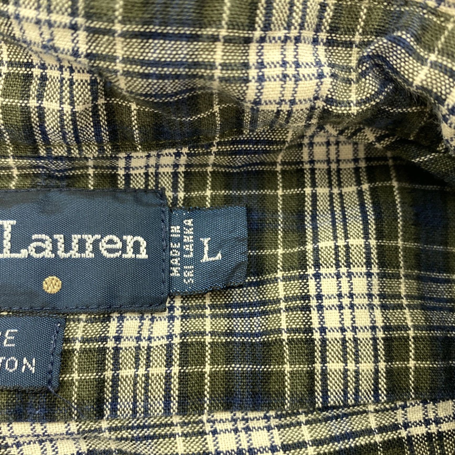 Ralph Lauren Ralph Lauren Men's Shirt Large Green Blue Plaid Cotton Long Sleeve Button-Down Classic Preppy Size US L / EU 52-54 / 3 - 6 Thumbnail