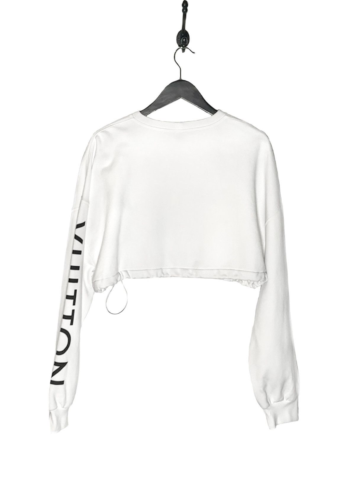 Louis Vuitton Louis Vuitton White Macro Signature Cropped Sweatshirt Size M / US 6-8 / IT 42-44 - 5 Thumbnail