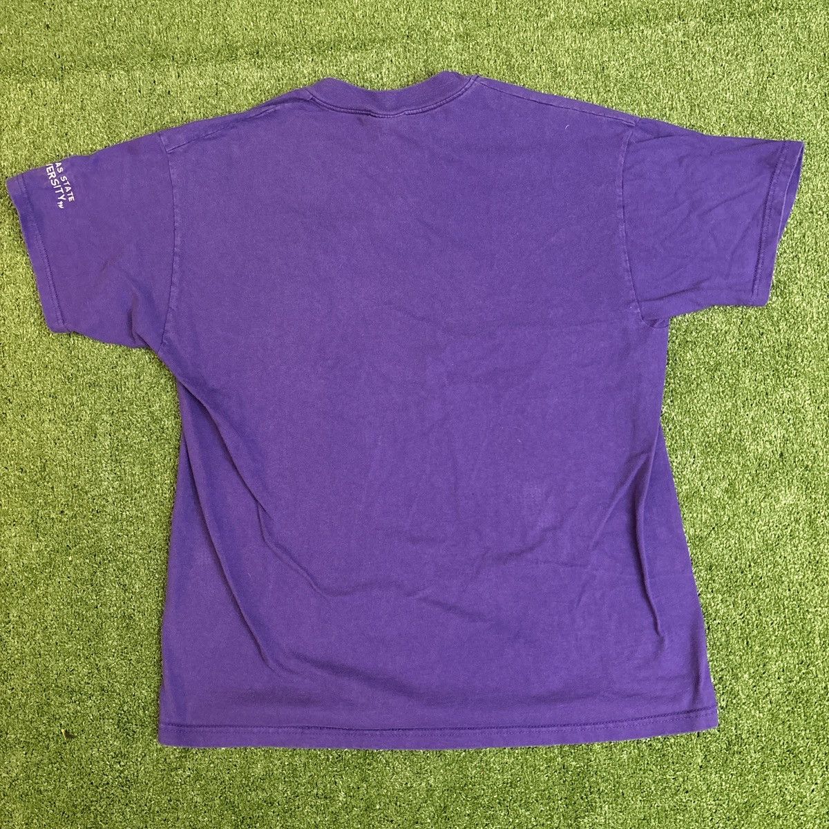 Hanes Purple Distressed Embroidered KSU Graphic Tee Size US L / EU 52-54 / 3 - 2 Thumbnail