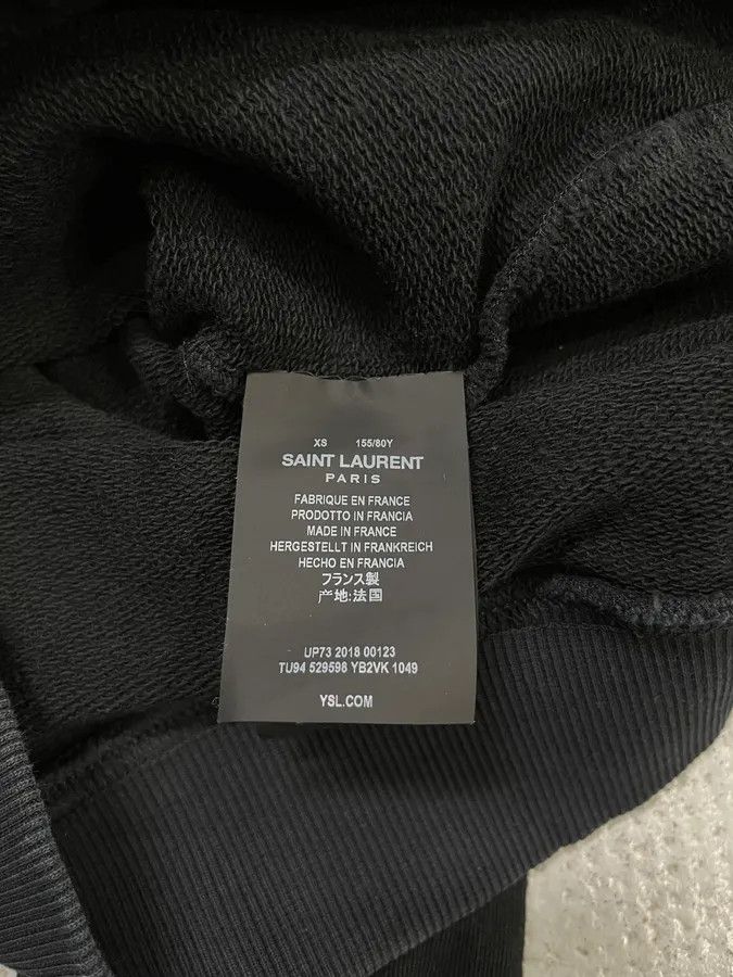 Saint Laurent Paris SS2018 Saint Laurent Black Propaganda Printed Hoodie Size XS / US 0-2 / IT 36-38 - 8 Thumbnail