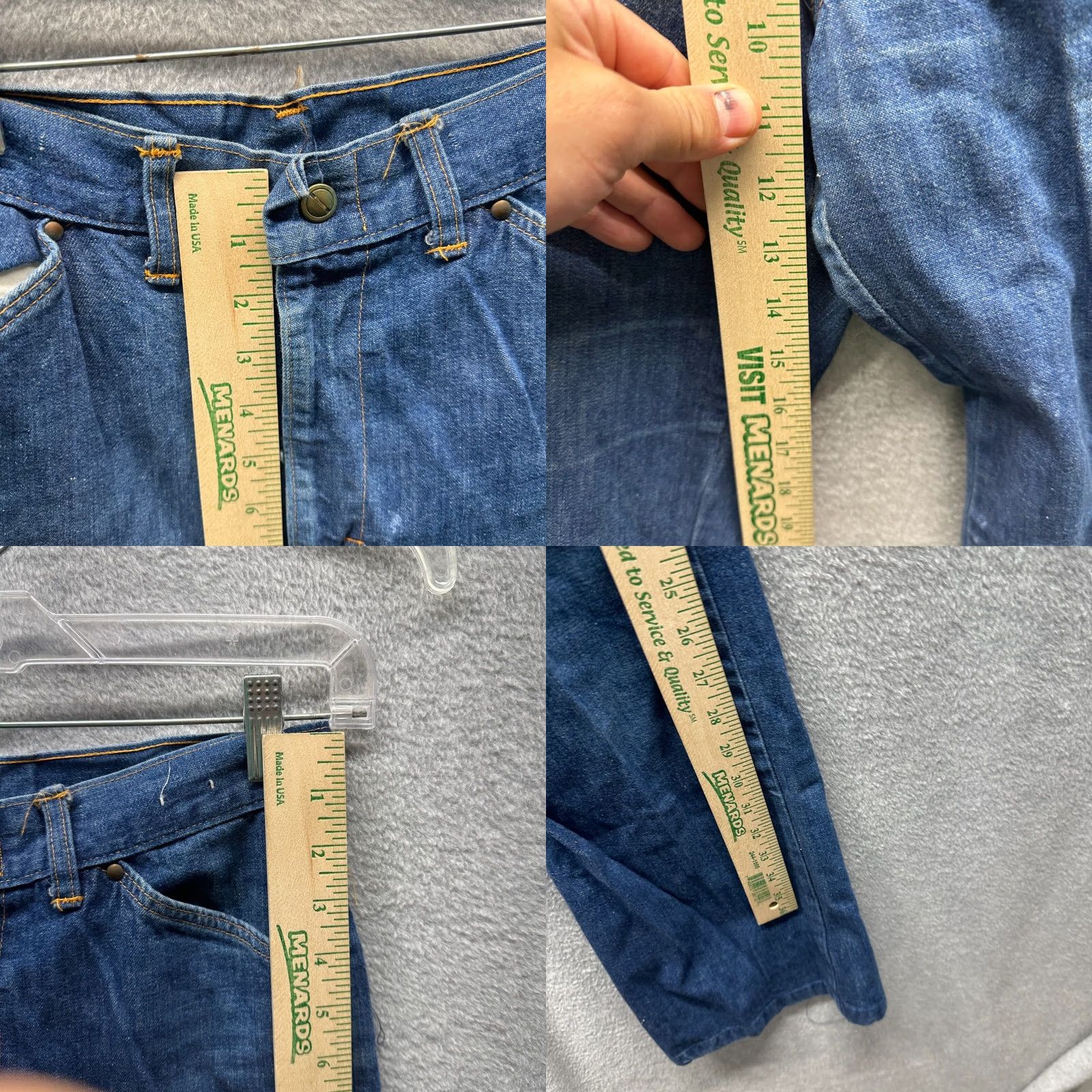 Denime VINTAGE H.I.S. Jeans Adult W 28 L 30 Blue Denim Pants Cotton Zip 70s 80s Size US 28 / EU 44 - 10 Thumbnail
