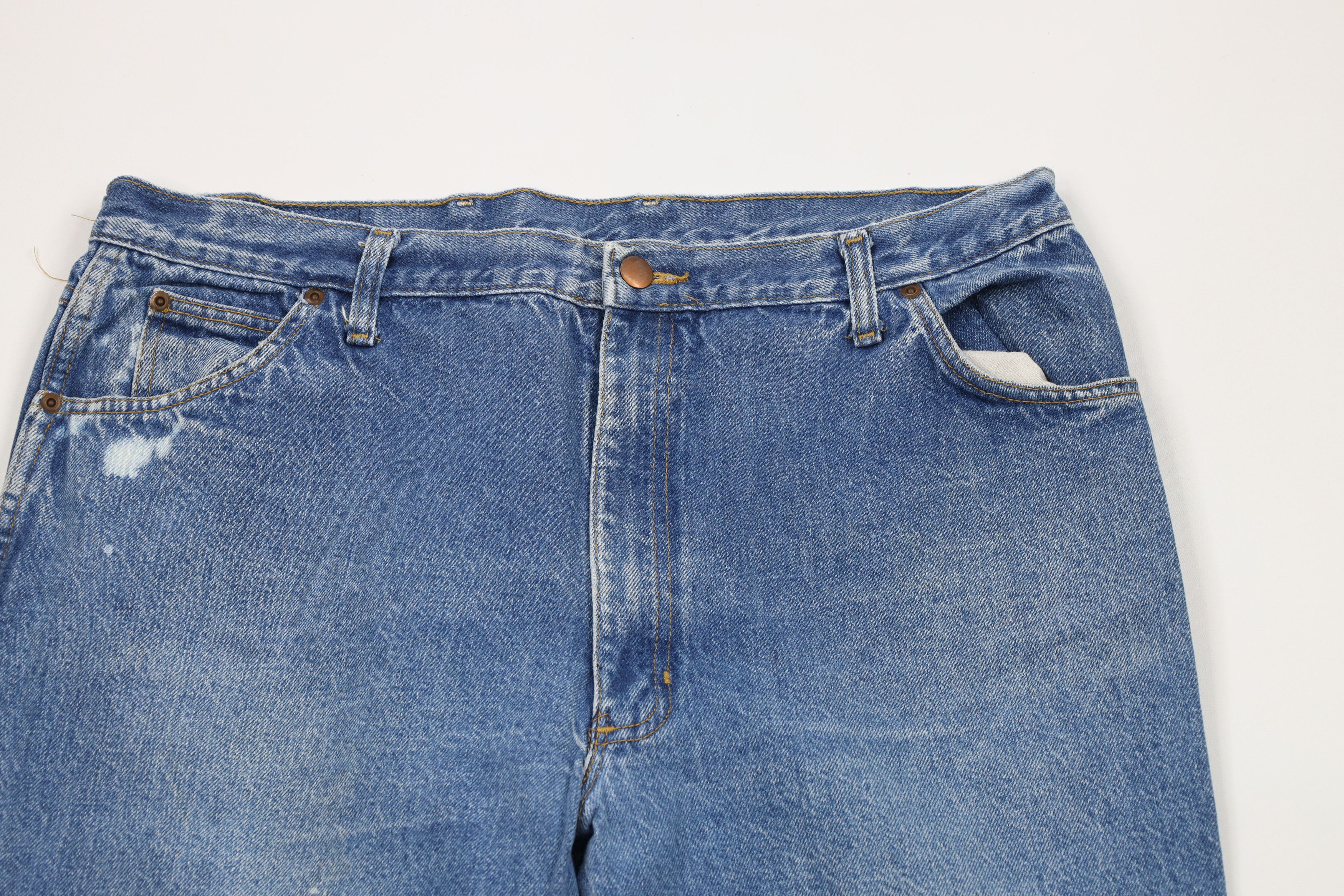 Vintage Vintage 90s Streetwear Flared Wide Leg Denim Jeans Blue USA Size US 38 / EU 54 - 2 Thumbnail