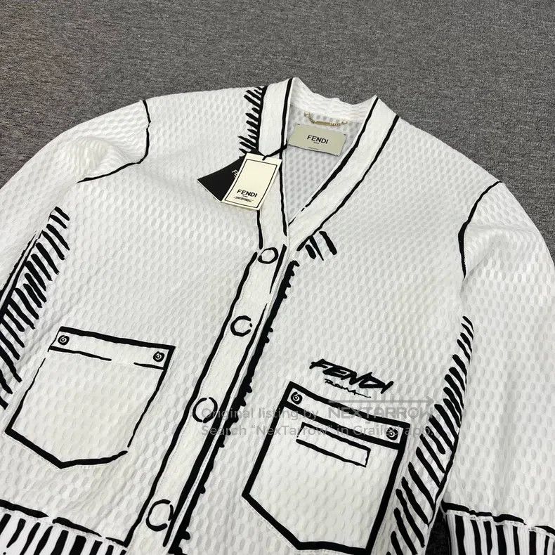 Fendi Fendi Cartoon style graffiti letter print cardigan jacket Size XS / US 0-2 / IT 36-38 - 3 Thumbnail