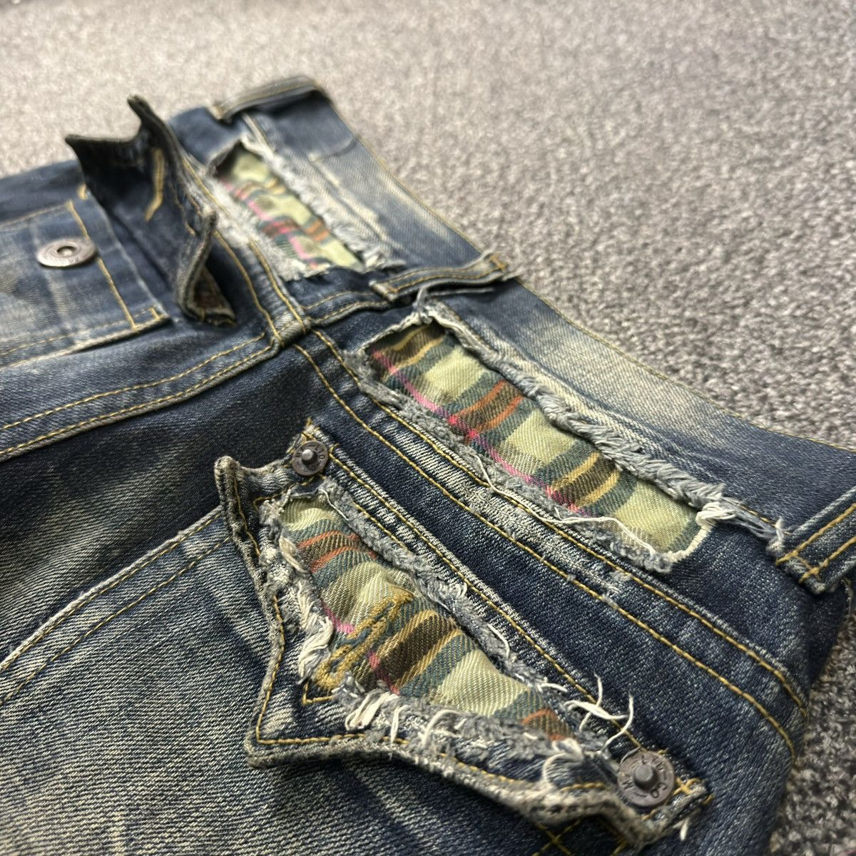 If Six Was Nine Y2k Attemp ConyCuny Boy Distressed Whisker Denim Size US 32 / EU 48 - 10 Thumbnail