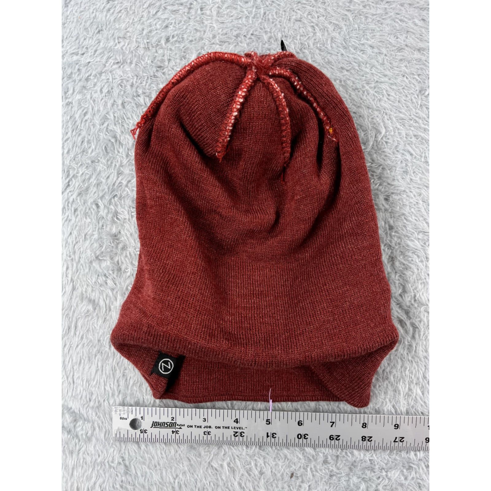 Zephyr VINTAGE Mountain View Bruins Beanie Toque Adult One Size Red Yellow Stripe Orem UT Pom Size ONE SIZE - 6 Thumbnail