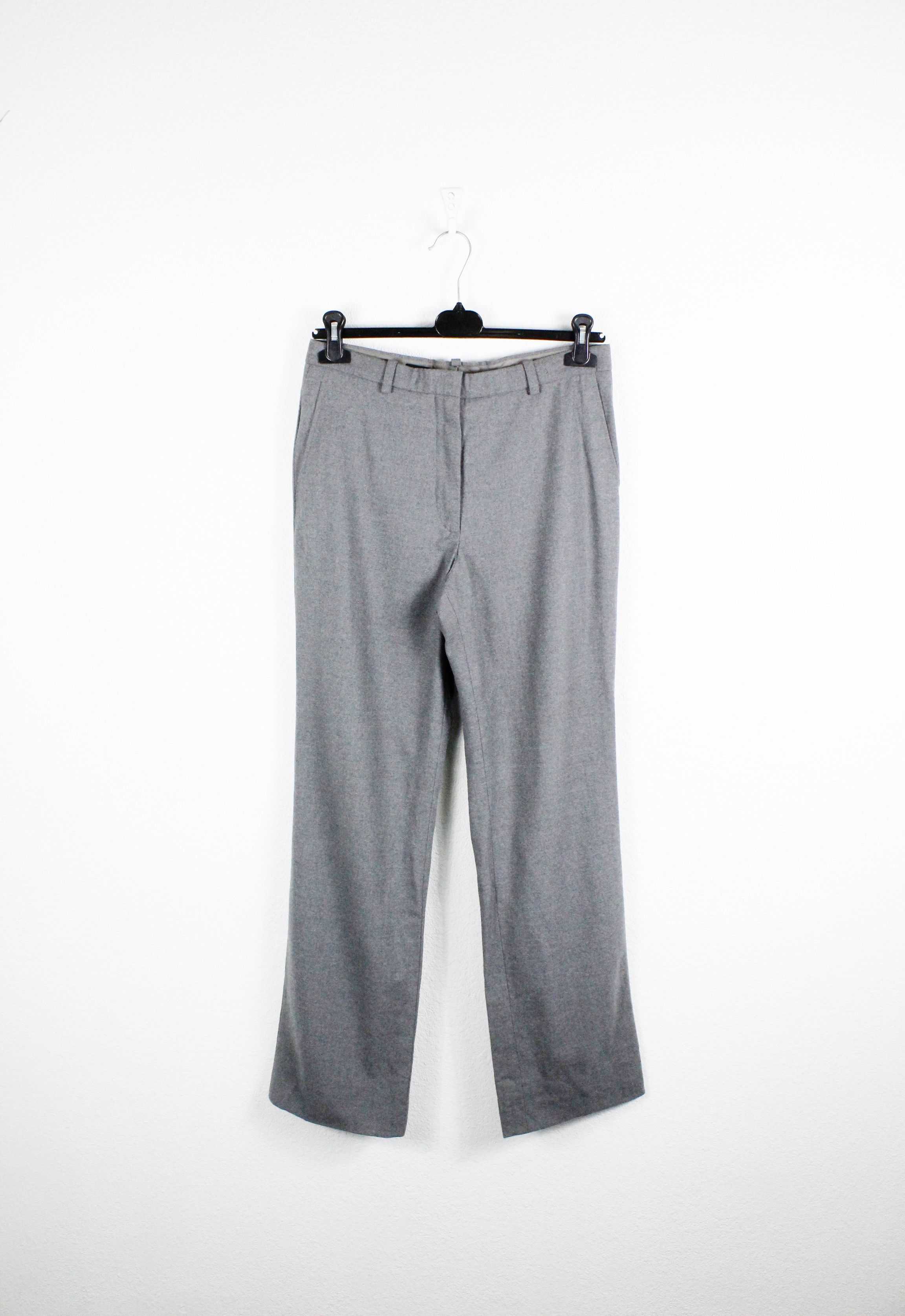 Jil Sander Jil Sander by Raf Simons Grey Flannel Wool Trousers Pants Size 26" / US 2 / IT 38 - 1 Thumbnail