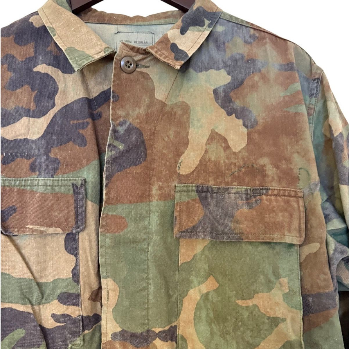 Vintage Vintage US Army Woodland Camouflage Combat Jacket Size US M / EU 48-50 / 2 - 2 Thumbnail