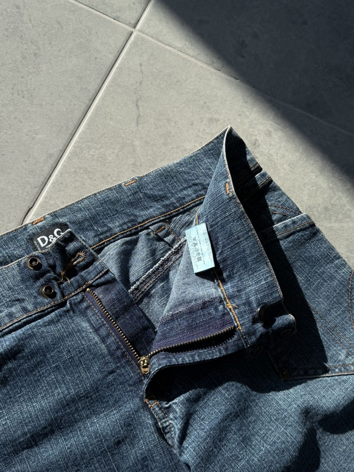Dolce & Gabbana 2000s Dolce & Gabbana Washed Flared Denim Jeans Size 31" - 6 Thumbnail