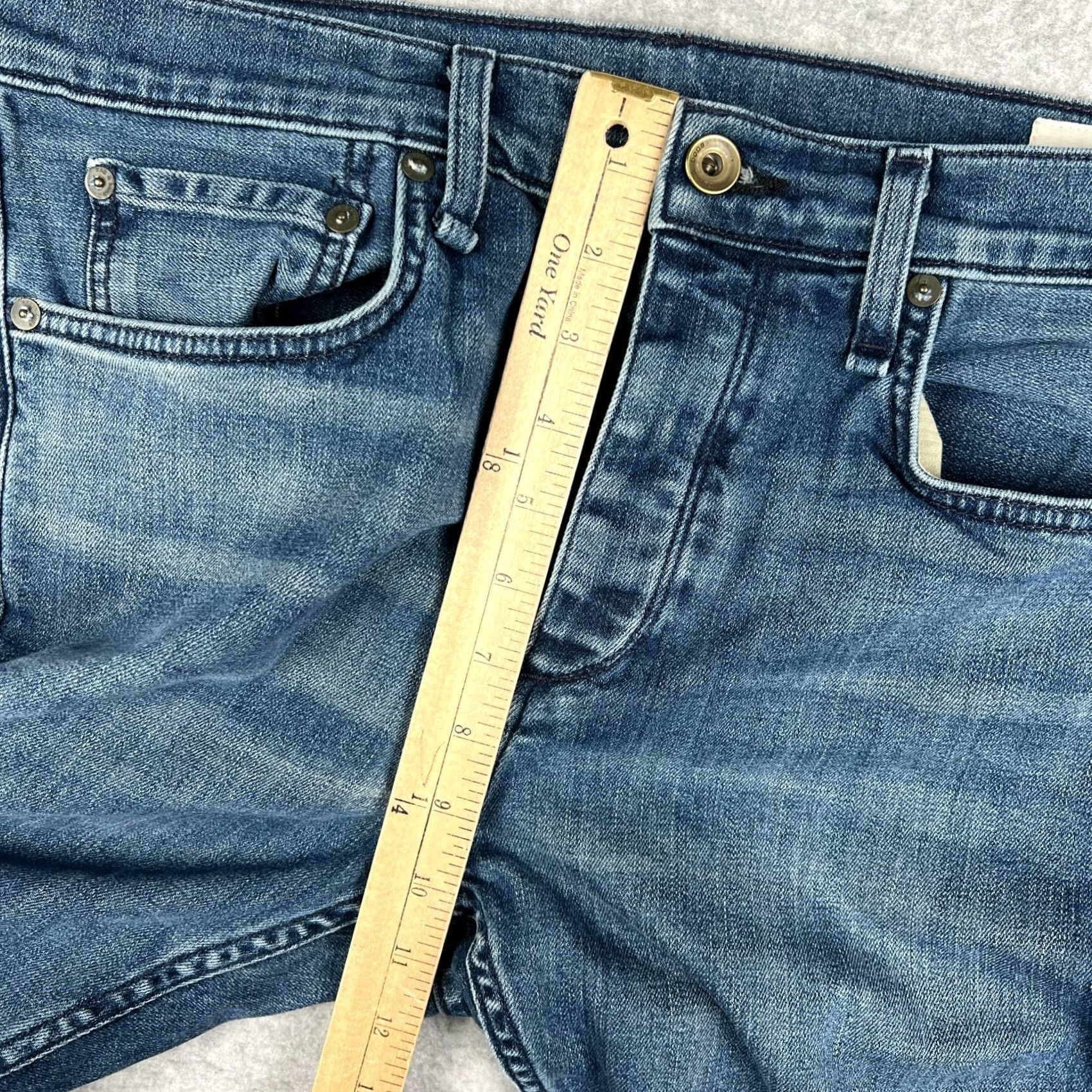 Rag & Bone Rag & Bone Fit 1 Jeans Mens 34x32 Blue Stretch Denim Pants Cotton Extra Slim Size US 34 / EU 50 - 5 Thumbnail