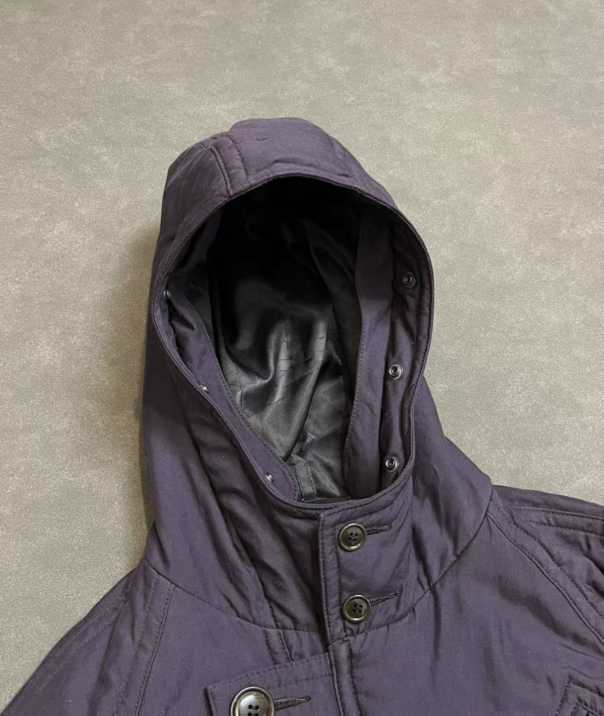 N.Hoolywood N.HOOLYWOOD Faux Fur Collar Button & Zip Padded Jacket J16 Size US M / EU 48-50 / 2 - 5 Thumbnail