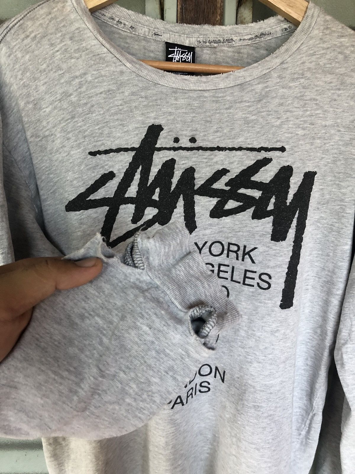Stussy Vintage Thrashed Stussy Tour Long Sleeve Tee Size US M / EU 48-50 / 2 - 7 Thumbnail