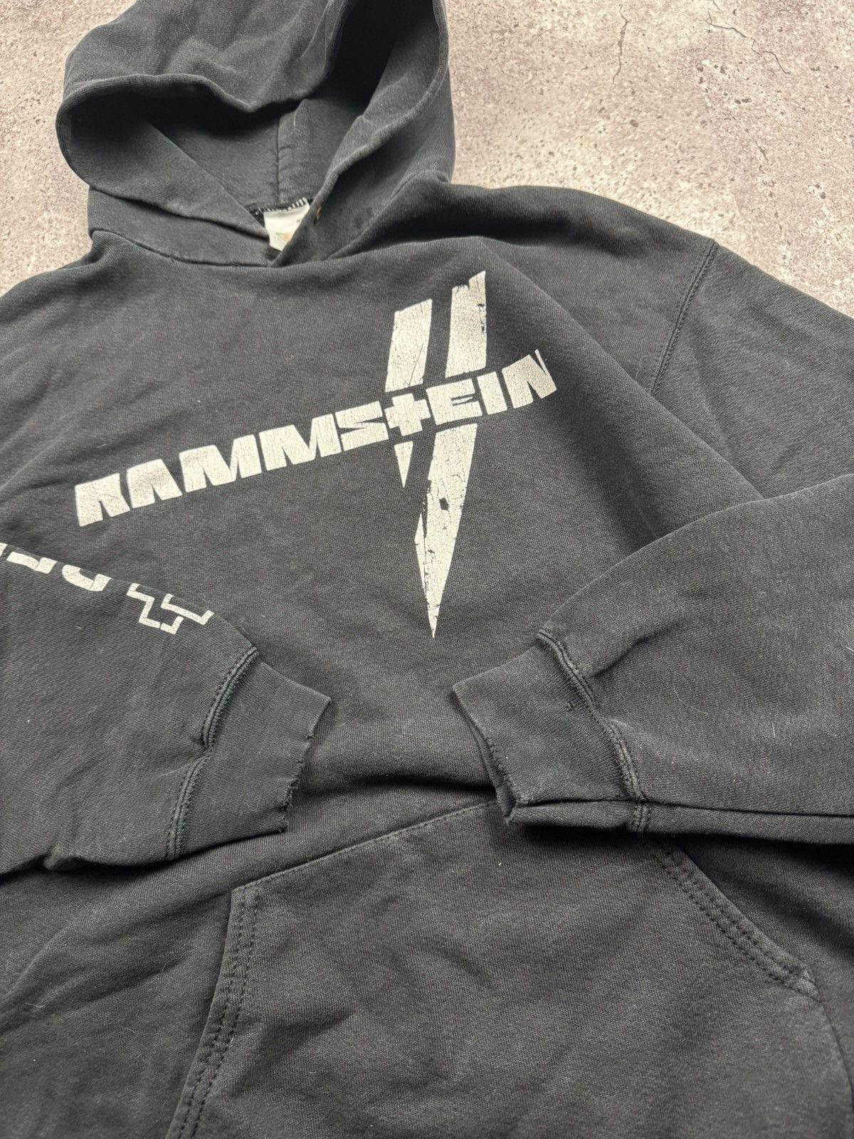 Vintage Rammstein Reise Reise Boxy Hoodie 90s Y2K Metal