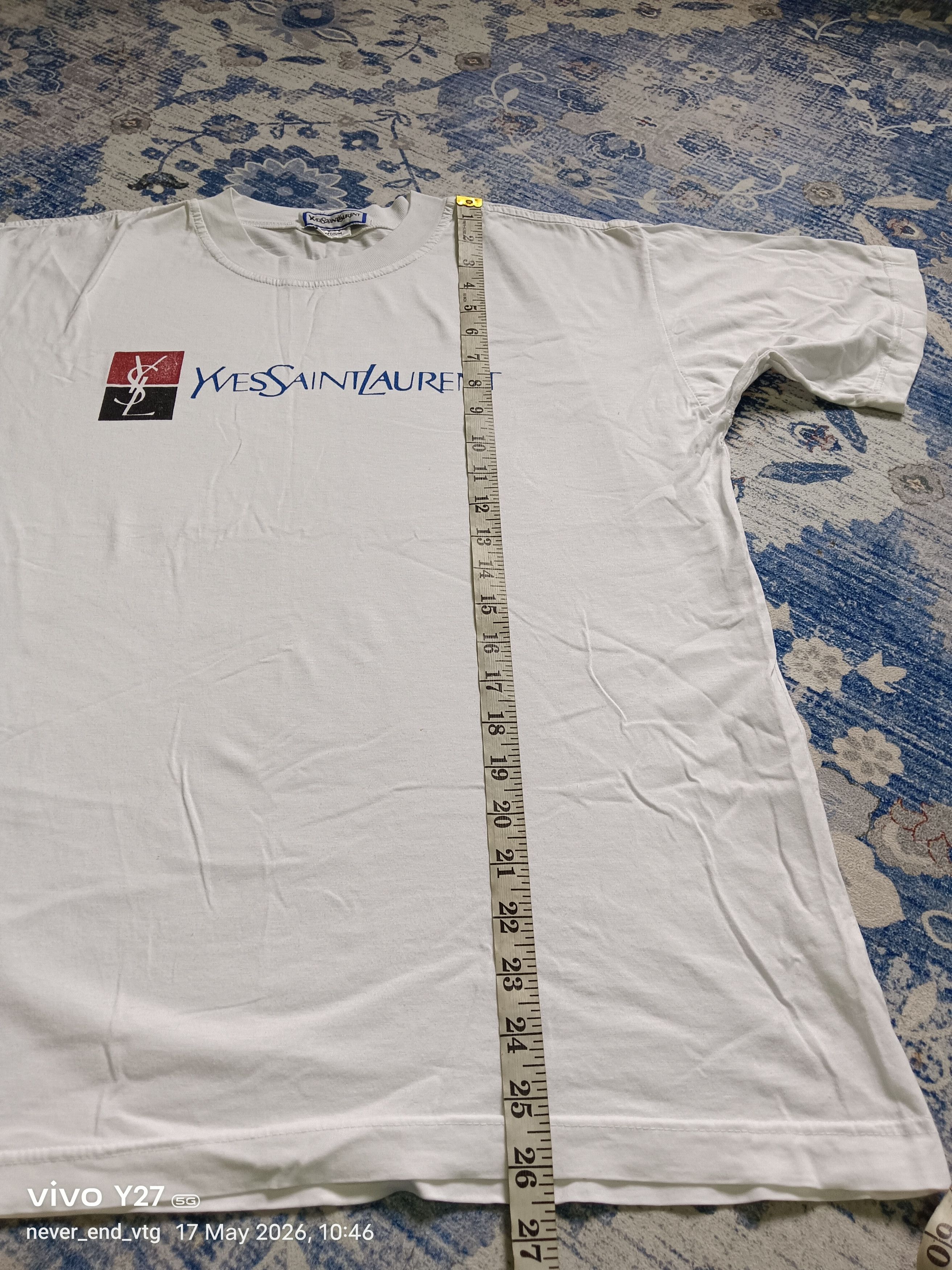 Yves Saint Laurent Yves Saint Laurent Spell Out T shirt Size US M / EU 48-50 / 2 - 8 Thumbnail
