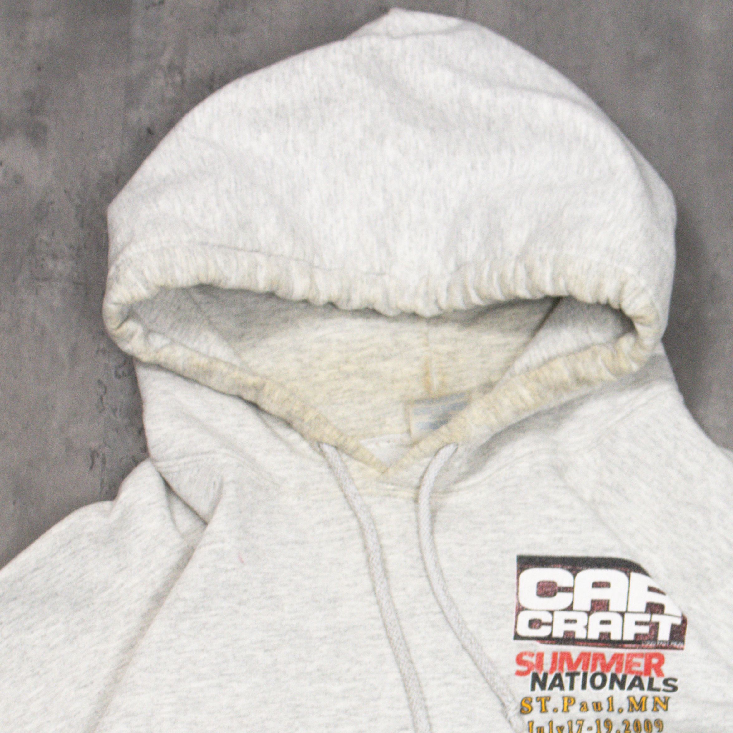 Vintage Vintage VTG Y2K 2009 00's Gildan Car Craft Flame Boxy Hoodie Size US L / EU 52-54 / 3 - 6 Thumbnail