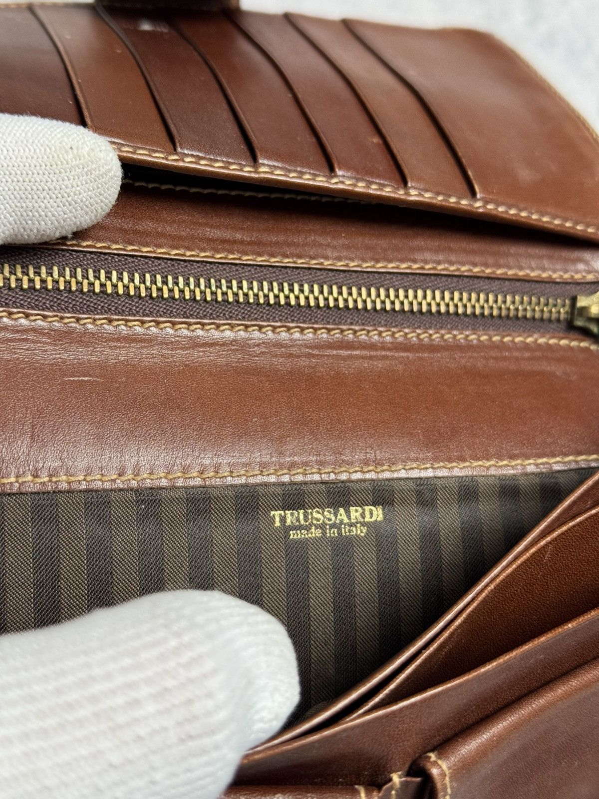 Trussardi 😻Luxury brown vintage leather TRUSSARDI WALLET Size ONE SIZE - 8 Thumbnail