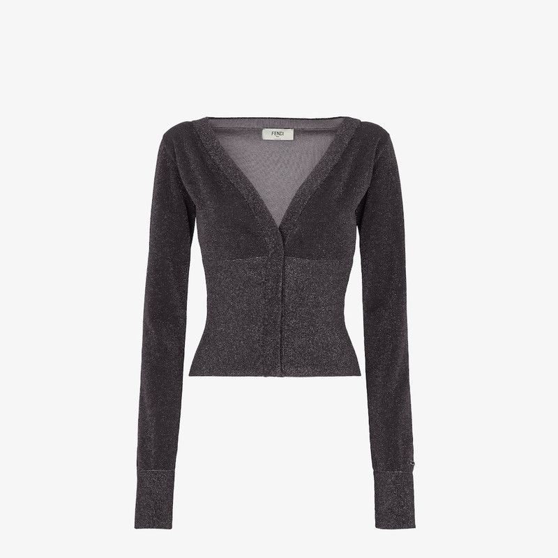 Fendi o1s1wg110326 Cardigan in Black Size L / US 10 / IT 46 - 1 Thumbnail