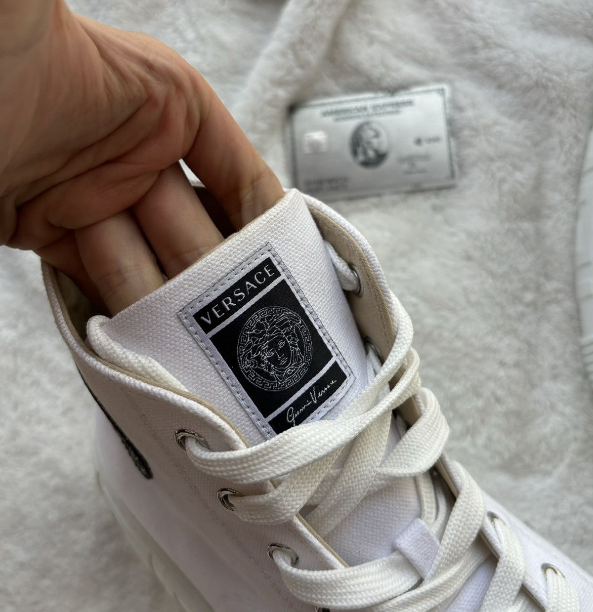 Versace Versace White Circle Medusa Logo High Tops Size US 14 / EU 47 - 3 Thumbnail
