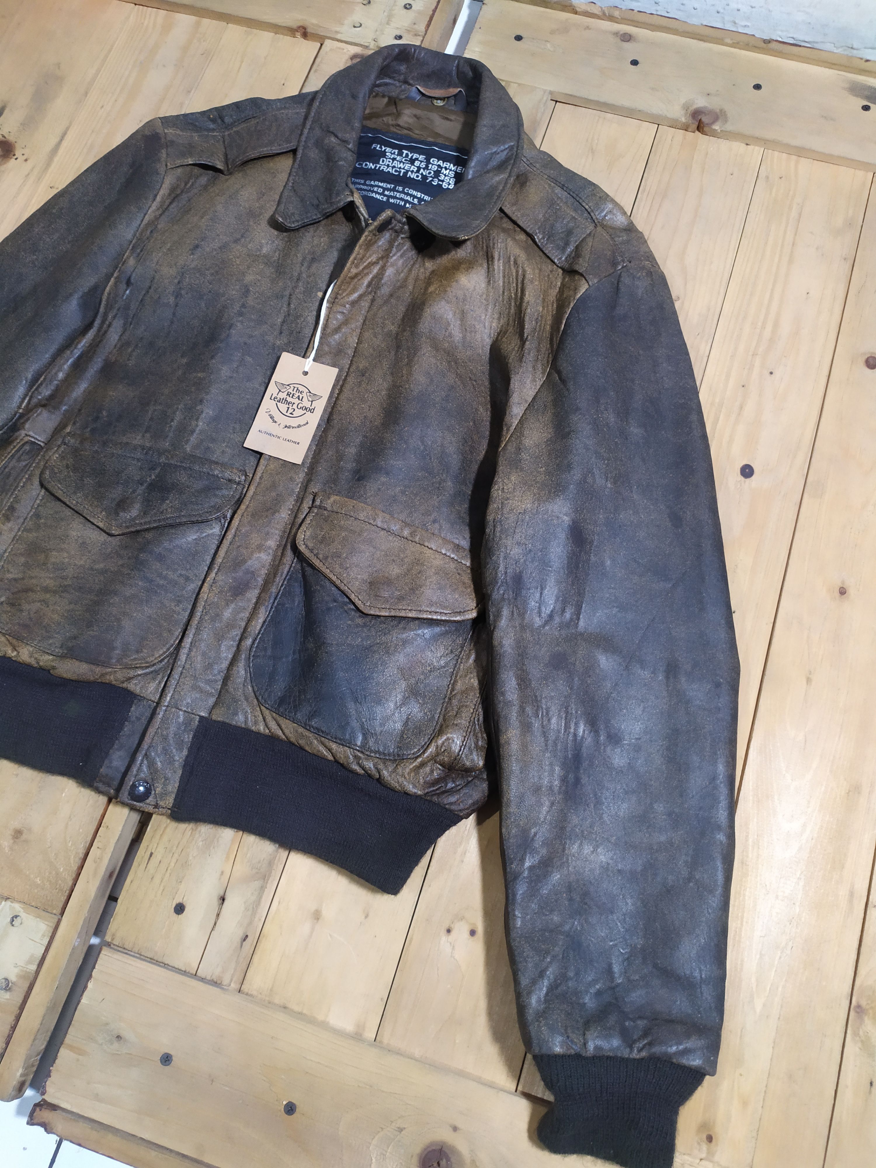 Schott SCHOTT BROS.INC. TYPE 85 19-MS LEATHER BOMBER FLIGHT JACKET Size US L / EU 52-54 / 3 - 5 Thumbnail