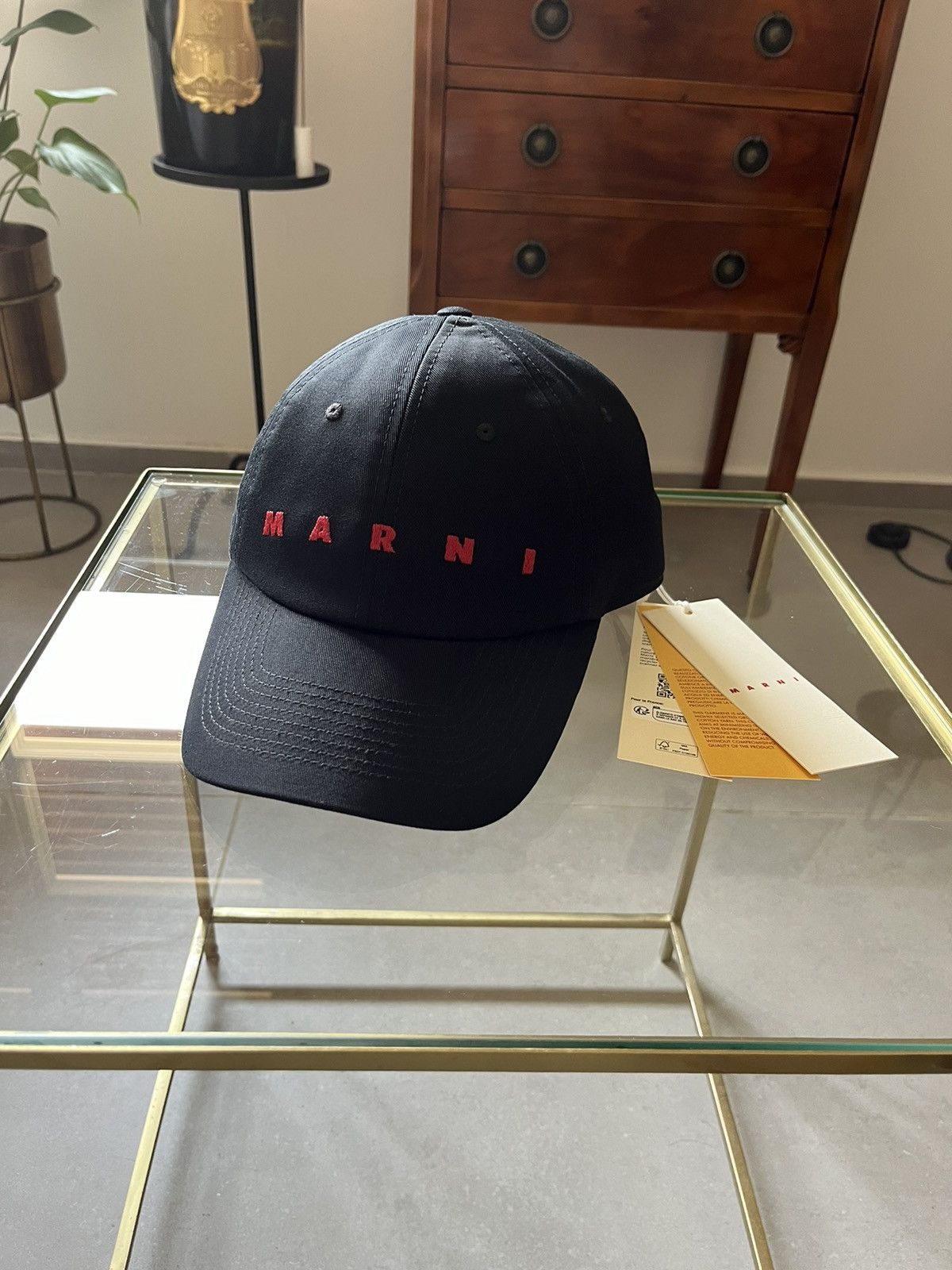 Marni MARNI cotton gabardine logo cap Size ONE SIZE - 3 Thumbnail