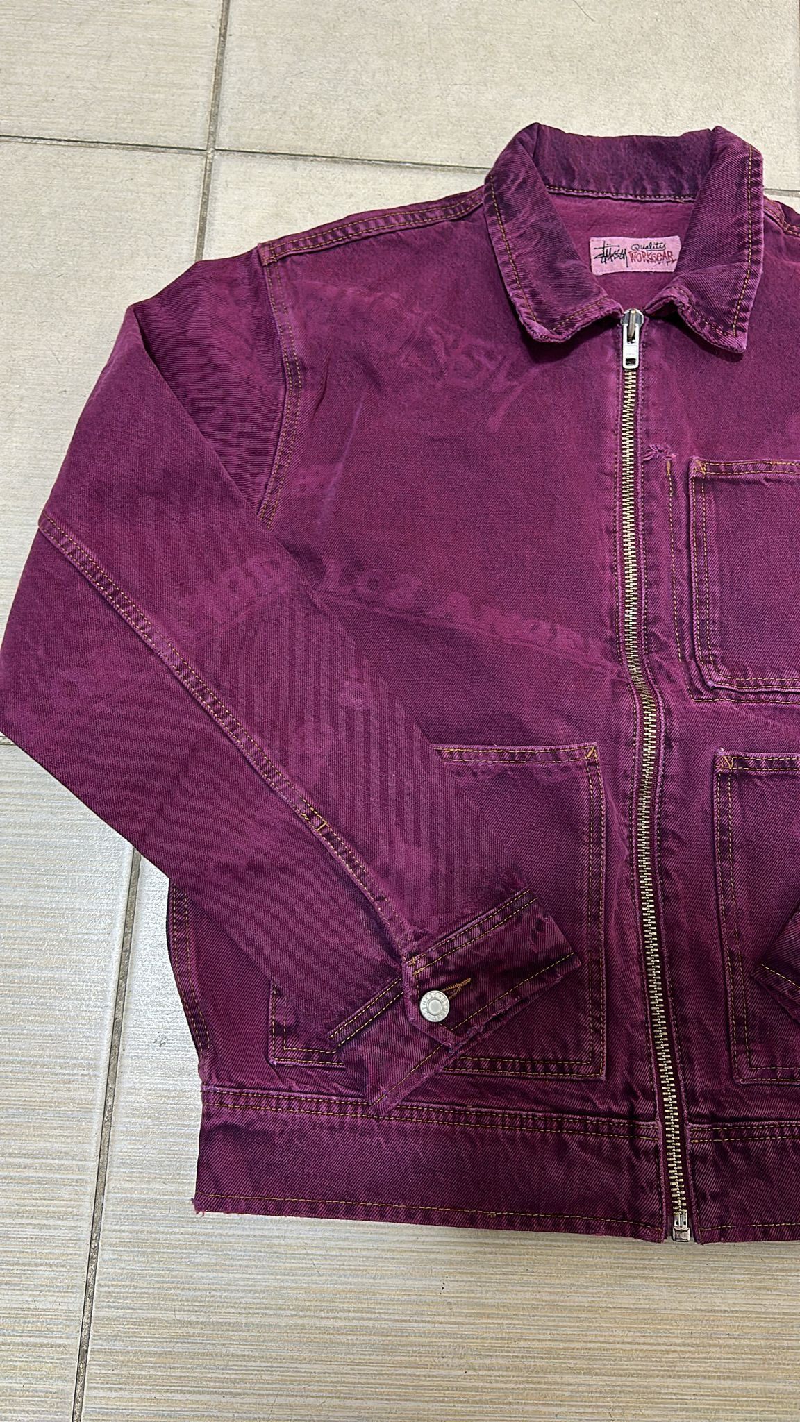 Stussy Stussy x Lance Mountain Worldwide Zip Work Jacket Fuschia Size US S / EU 44-46 / 1 - 3 Thumbnail