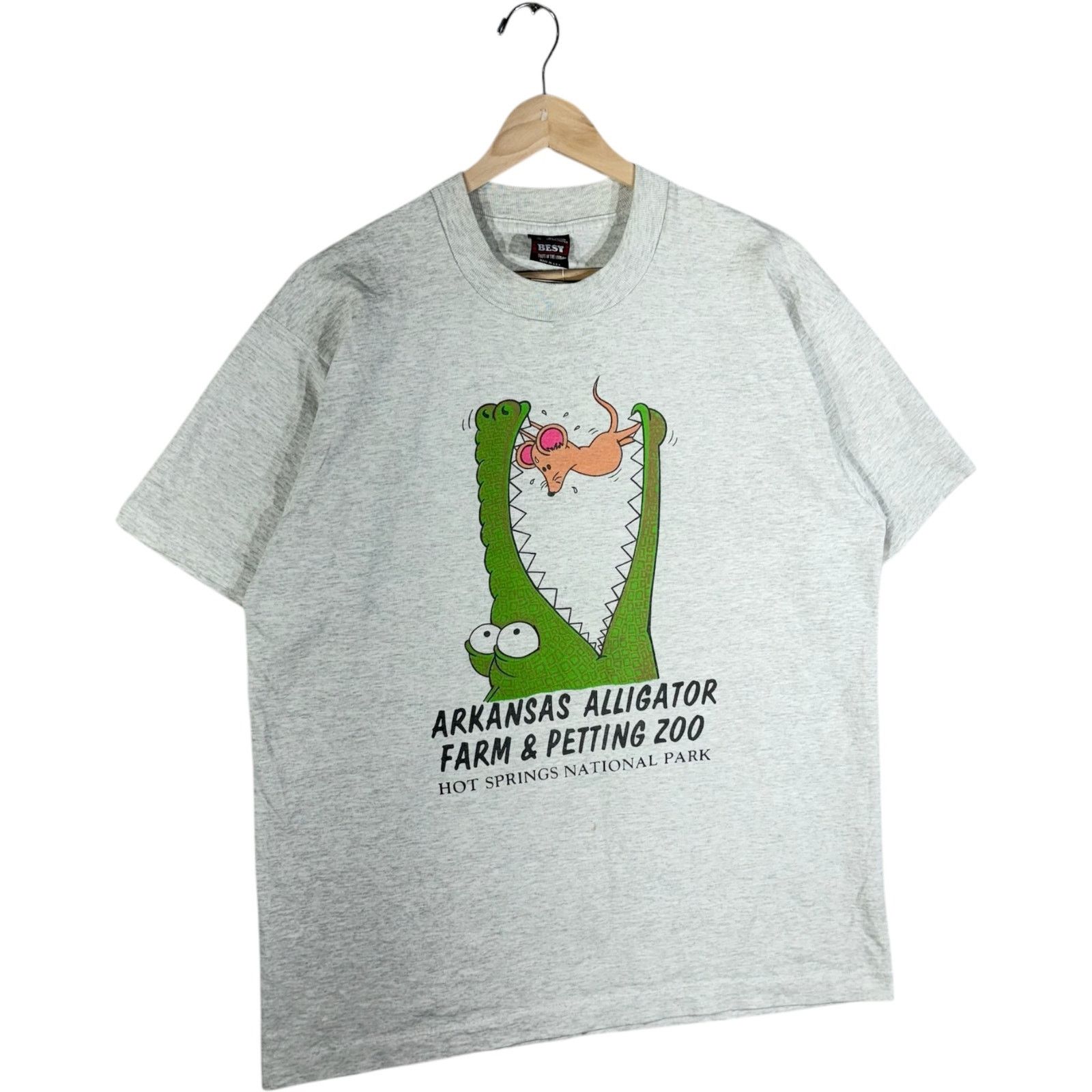 Fruit Of The Loom Vintage Arkansas Alligator Farm & Zoo Humor Souvenir Tee L Size US L / EU 52-54 / 3 - 4 Thumbnail