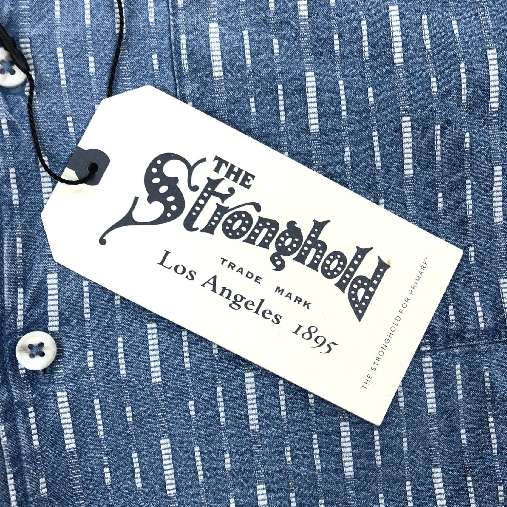Vintage The Stronghold Button-Up Shirt Men Blue White Pattern Short Sleeve Collared Casual L Regular Chest 45 in Size US L / EU 52-54 / 3 - 3 Thumbnail