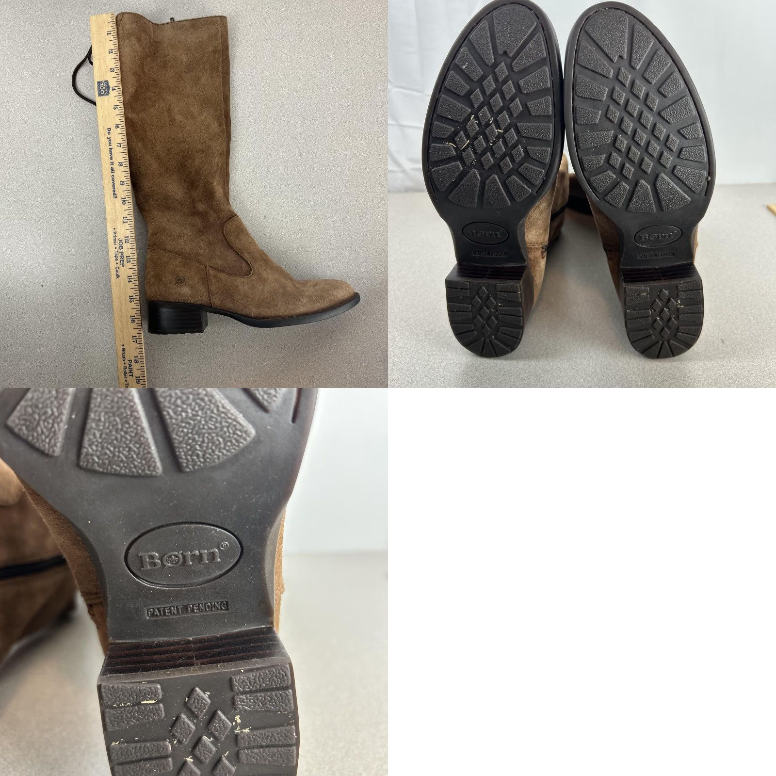 Born Born Boots Womens Size 9 Brown Suede Knee High Riding Zip Lace Up Block Heel Size US 9 / IT 39 - 9 Thumbnail