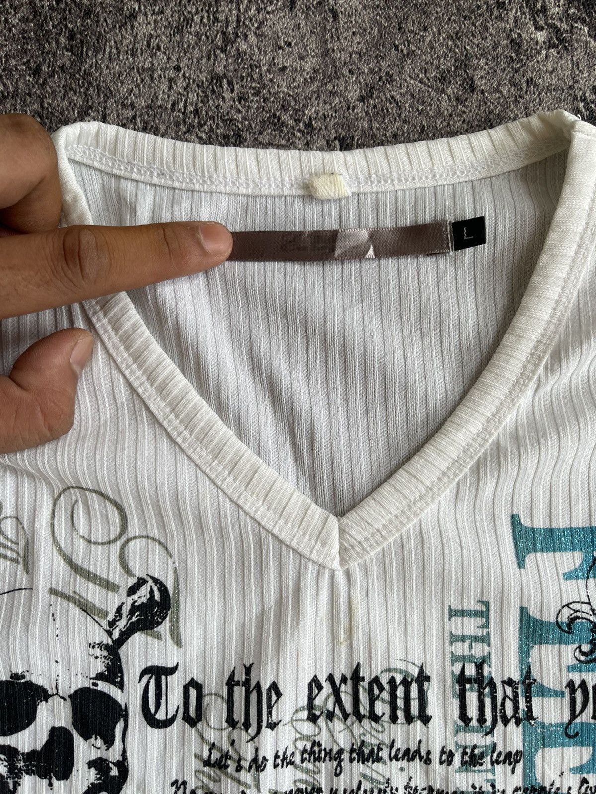 Japanese Brand Y2K Skull Tribal ifsixwasnine long sleeve Size US L / EU 52-54 / 3 - 5 Thumbnail