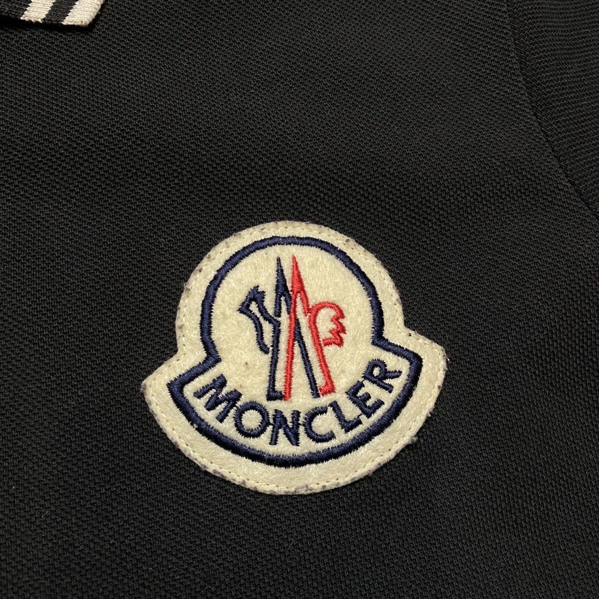 Moncler Moncler Polo Shirt Tee Black Big Logo Women size M/L rare Size L / US 10 / IT 46 - 3 Thumbnail