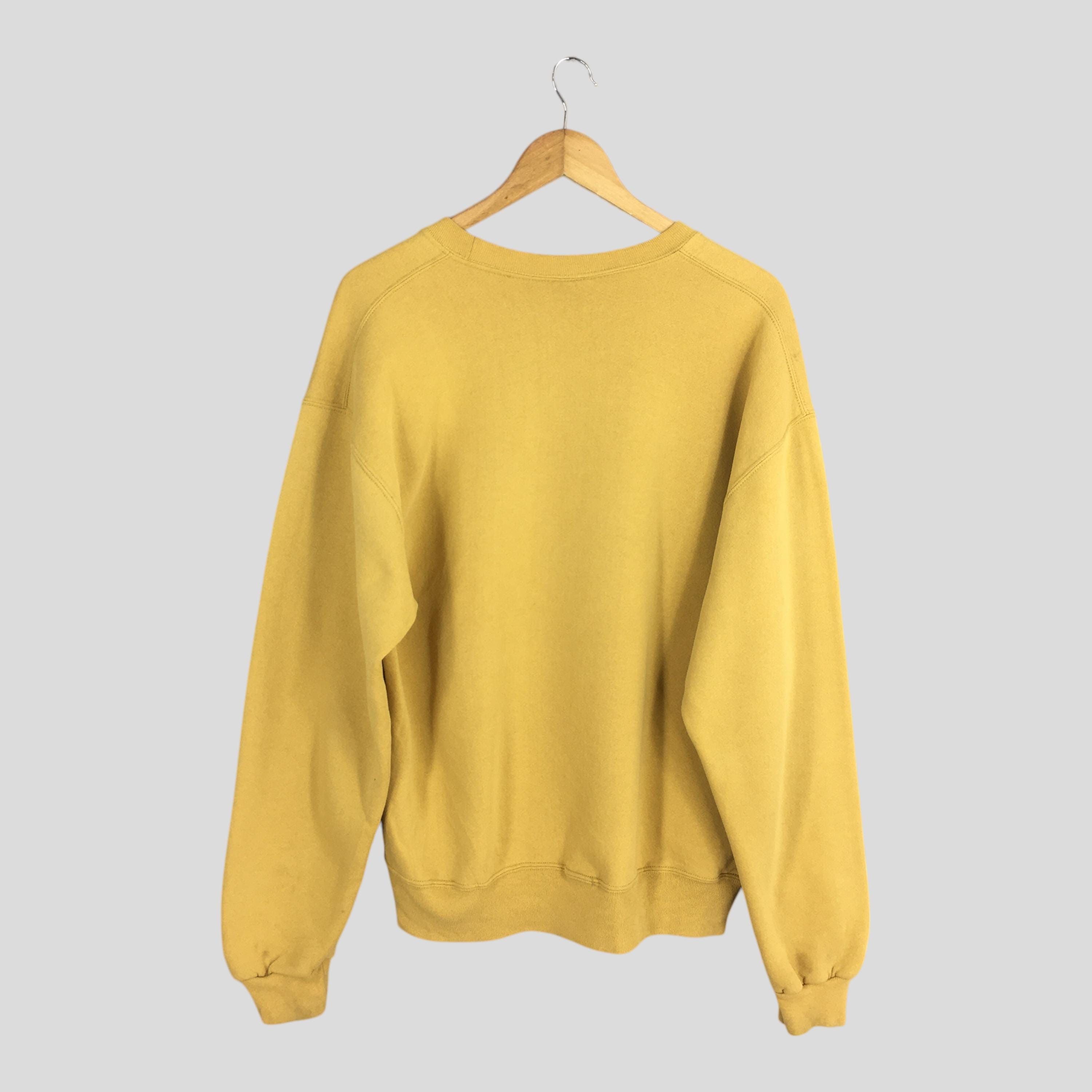 Russell Athletic Vintage 90s Russell Athletic Plain Yellow Sweatshirt Large Size US L / EU 52-54 / 3 - 7 Thumbnail