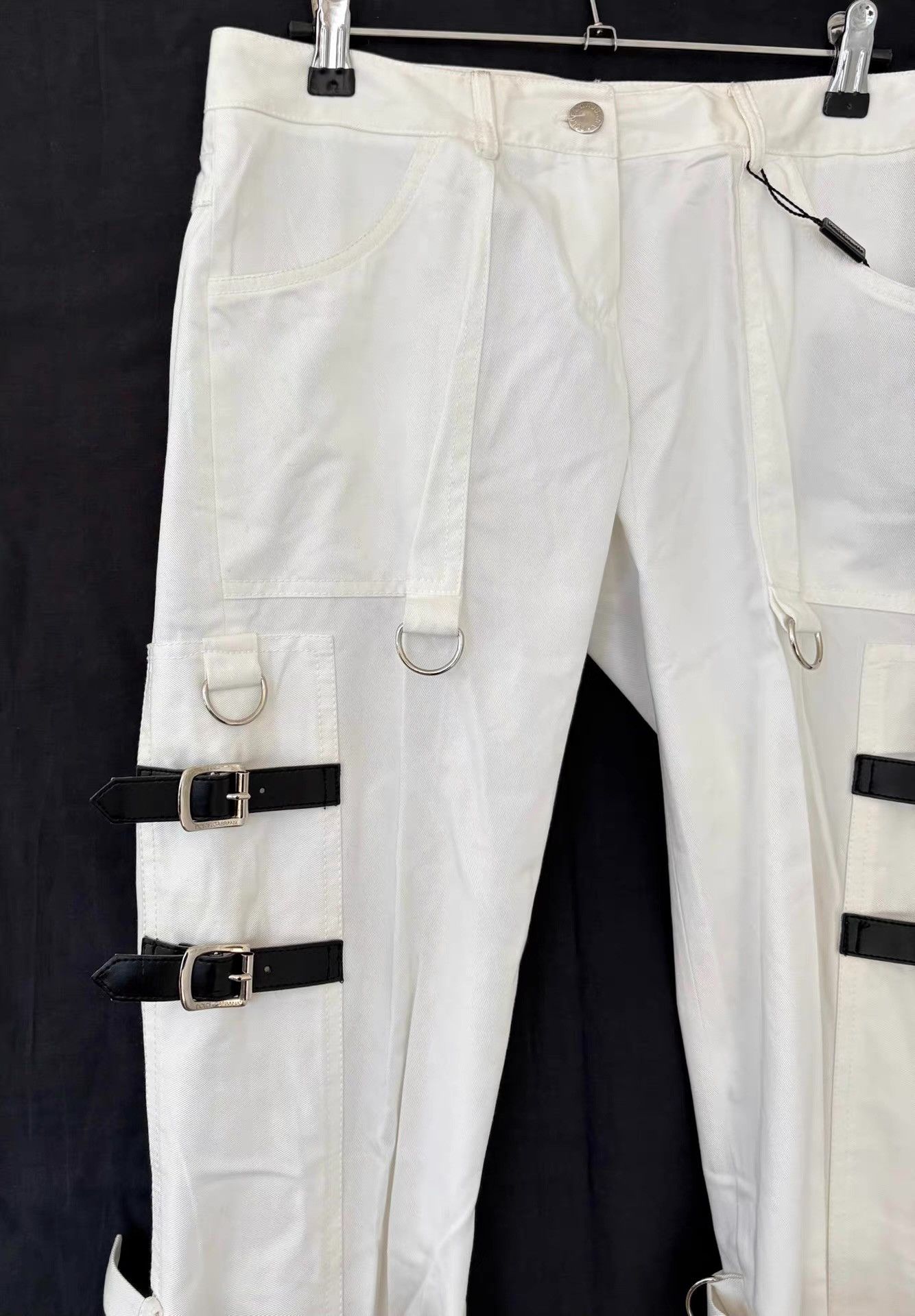 Dolce & Gabbana Dolce & Gabbana 2003SS Women's White Lace-Up Trousers Ｑ21 Size 40" / US 18 - 5 Thumbnail