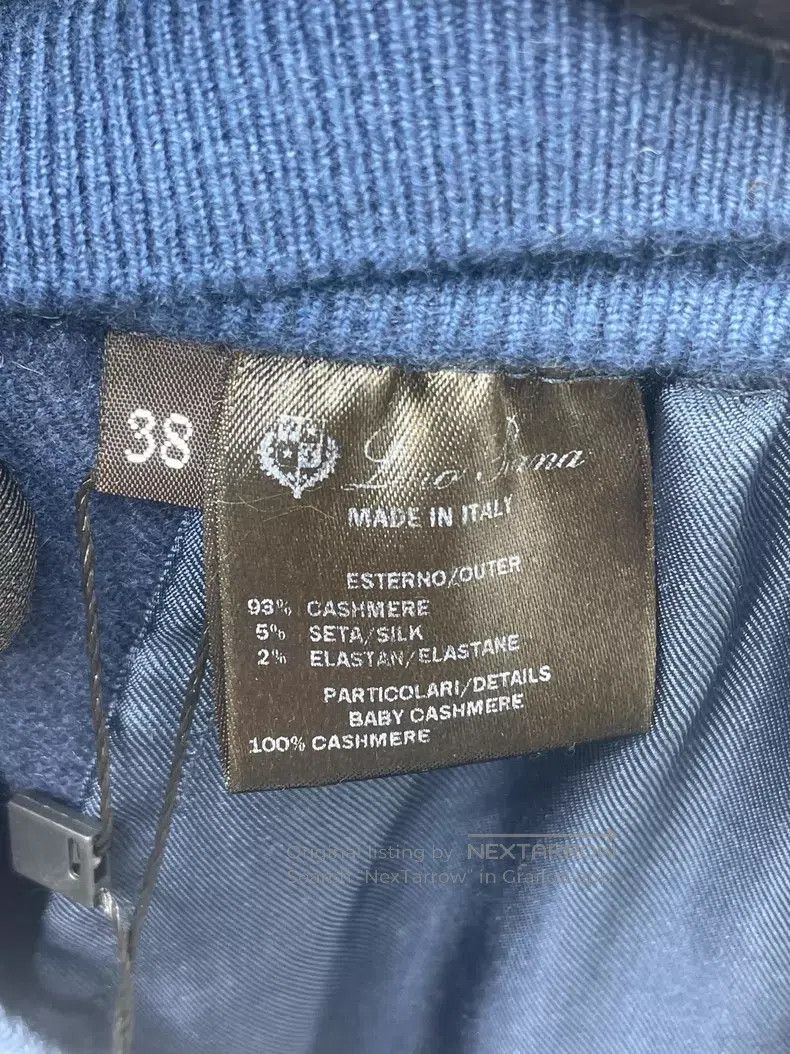Loro Piana Loro Piana Navy Blue Drawstring Cashmere Wide Leg Pants Size 25" / US 0 / IT 36 - 9 Thumbnail